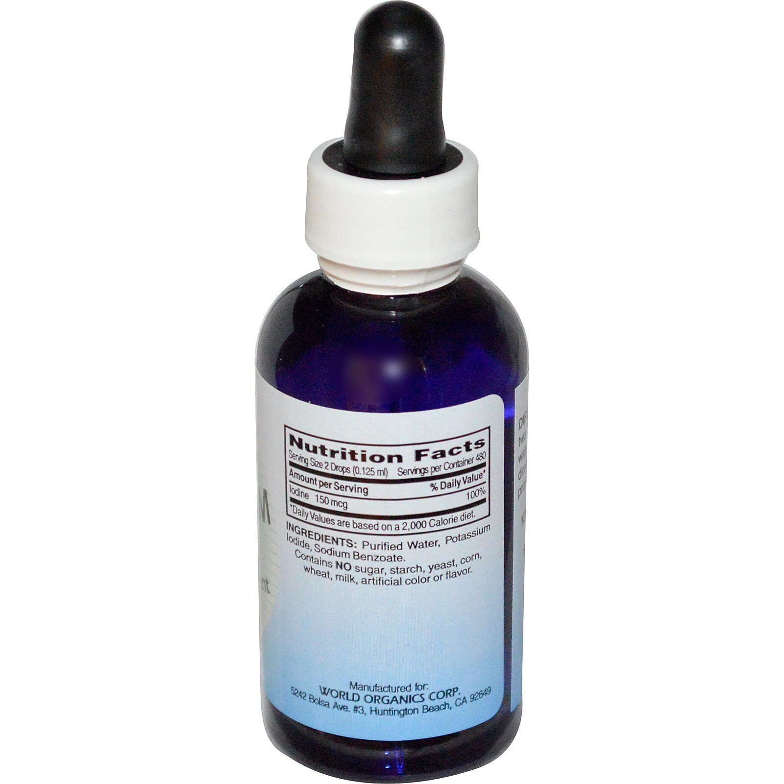 World Organic, Iodeto de Potássio Líquido, 2 fl oz (59 ml) - Imagem 2