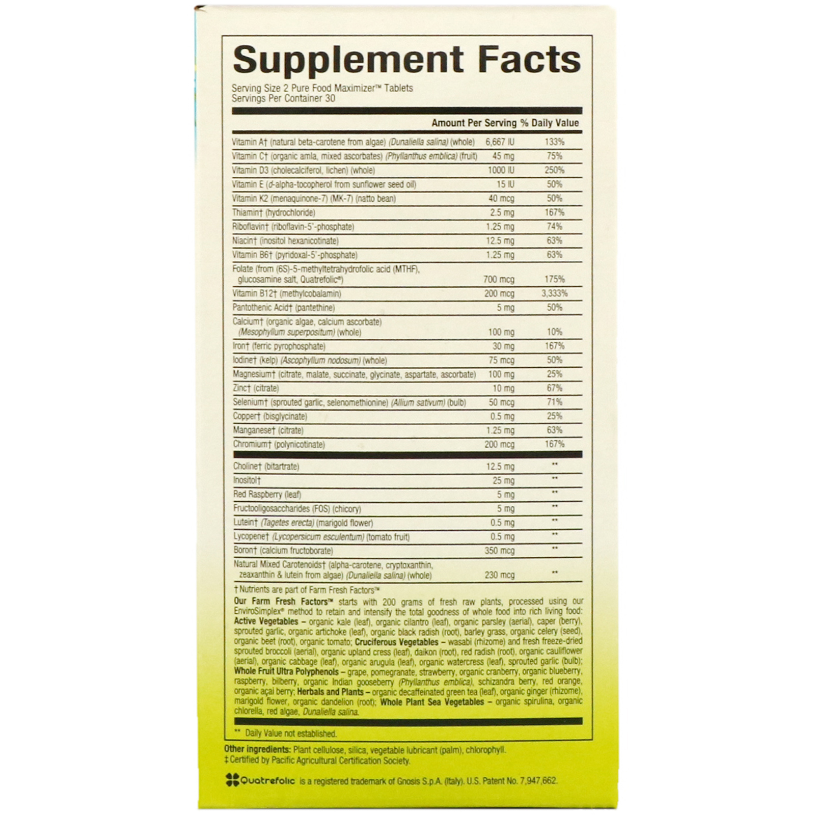 Natural Factors, Whole Earth & Sea, Multivitamínico e Multimineral Pré-natal para Mulheres, 60 Comprimidos - Imagem 2