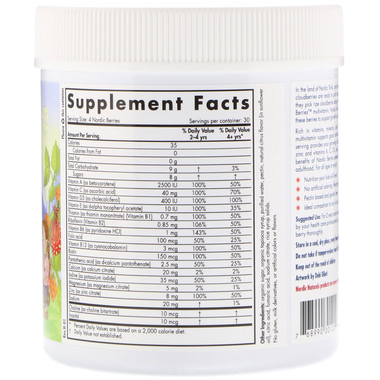 Nordic Naturals, Frutas Silvestres Nórdicas, Gomas Multivitamínicas, Sabor Original, 120 Gomas de Frutas - Imagem 2