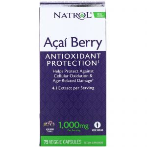 Comprar natrol, açaí, 1. 000 mg, 75 cápsulas vegetais preço no brasil anti-idade antioxidantes tópicos de saúde suplemento importado loja 233 online promoção -