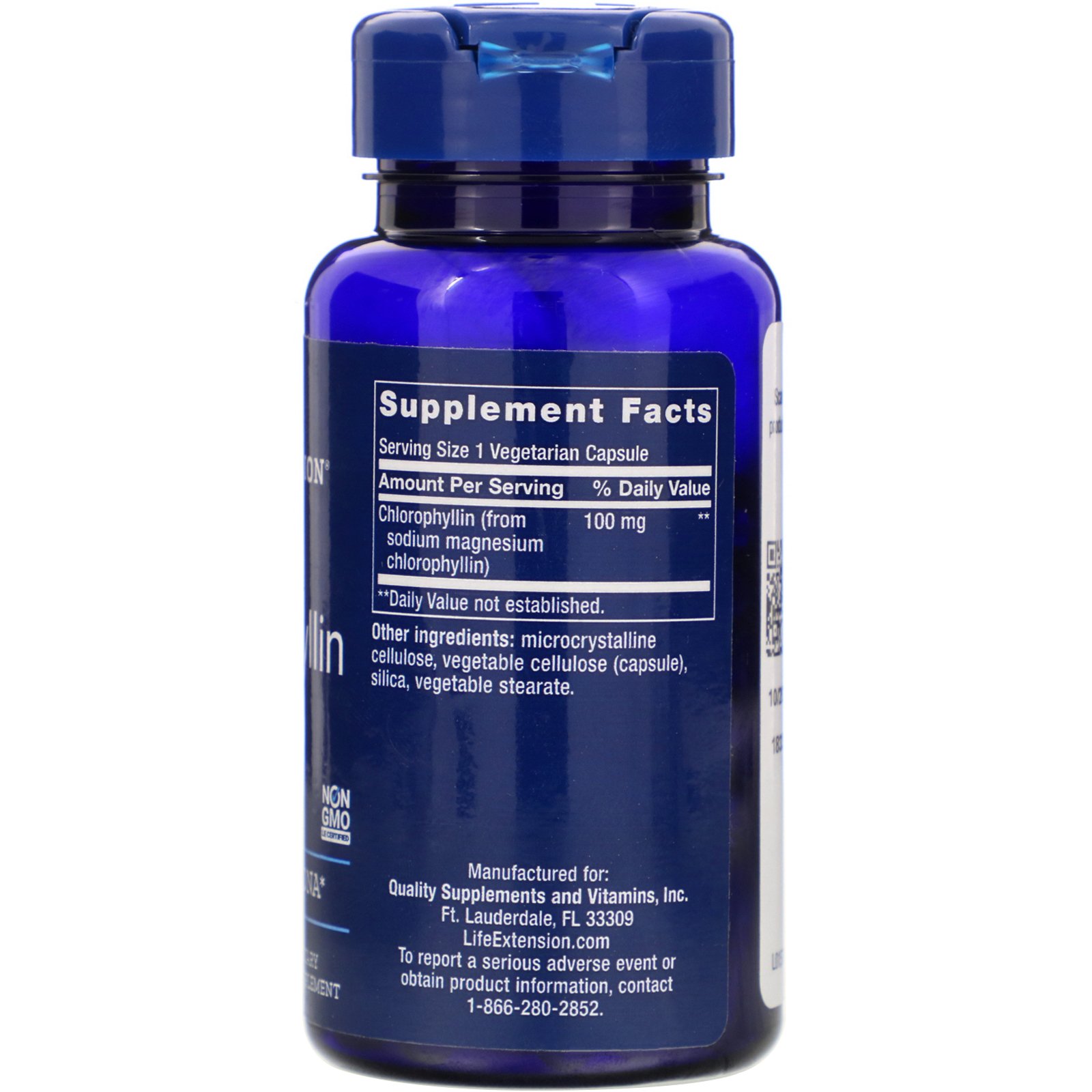Life Extension, Clorofilina, 100 mg, 100 Cápsulas Vegetarianas - Imagem 2
