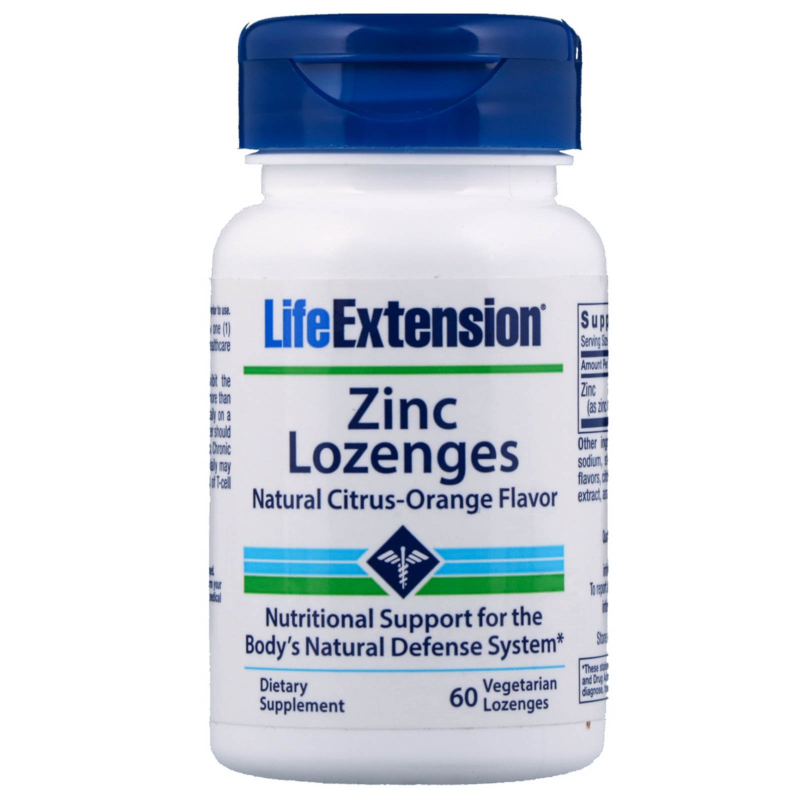 Life Extension, Drágeas de Zinco, Sabor Cítrico-Laranja Natural, 60 Drágeas Vegetarianas