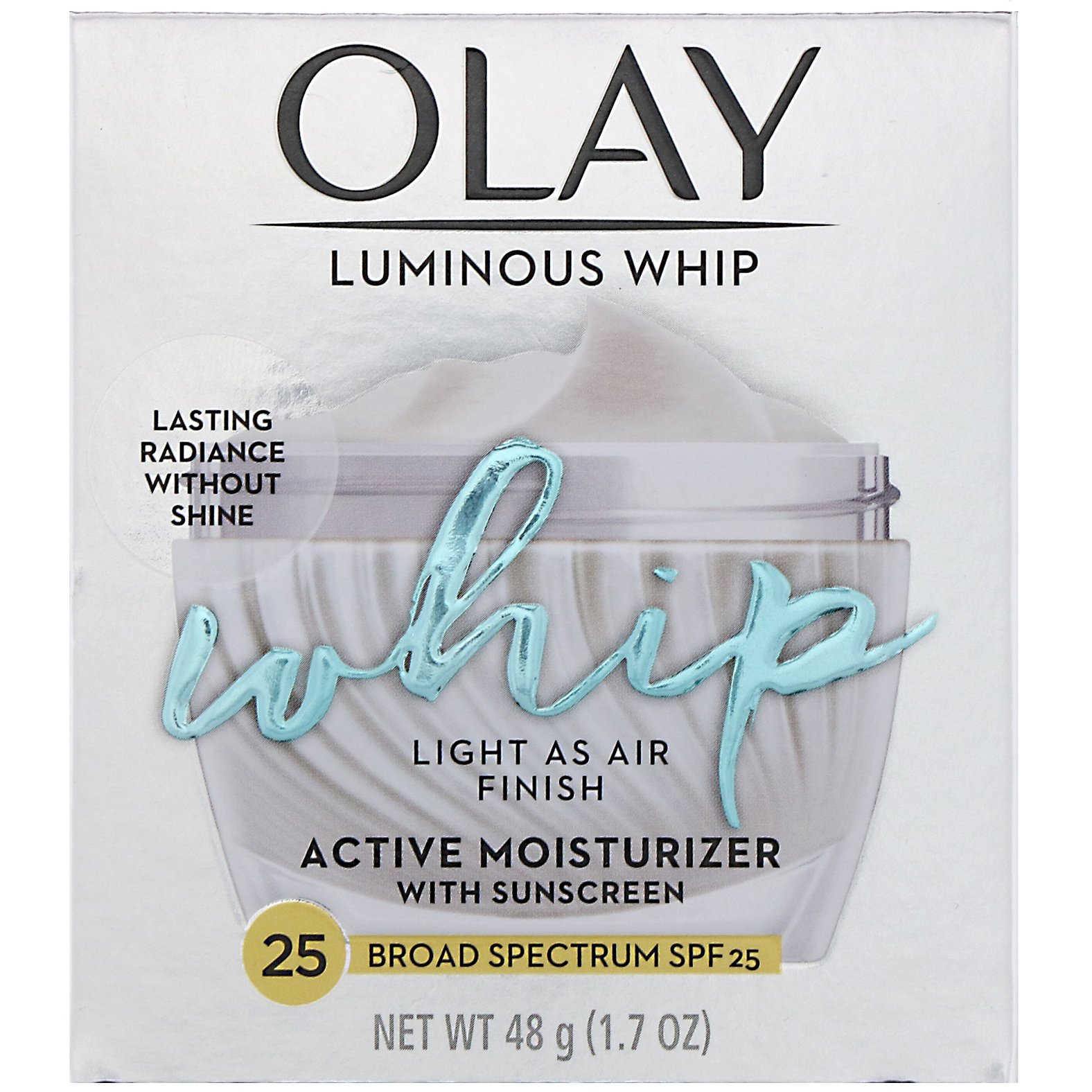 Olay, Luminous Whip, Hidratante Ativo, FPS 25, 48 g (1,7 oz) - Imagem 2