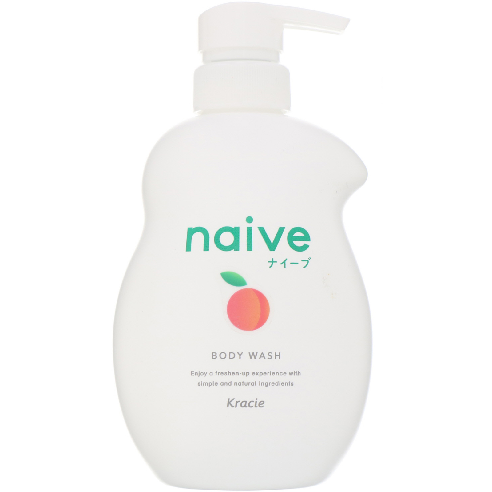 Kracie, Naive, Sabonete Líquido Corporal, Pêssego, 530 ml (17,9 fl oz)