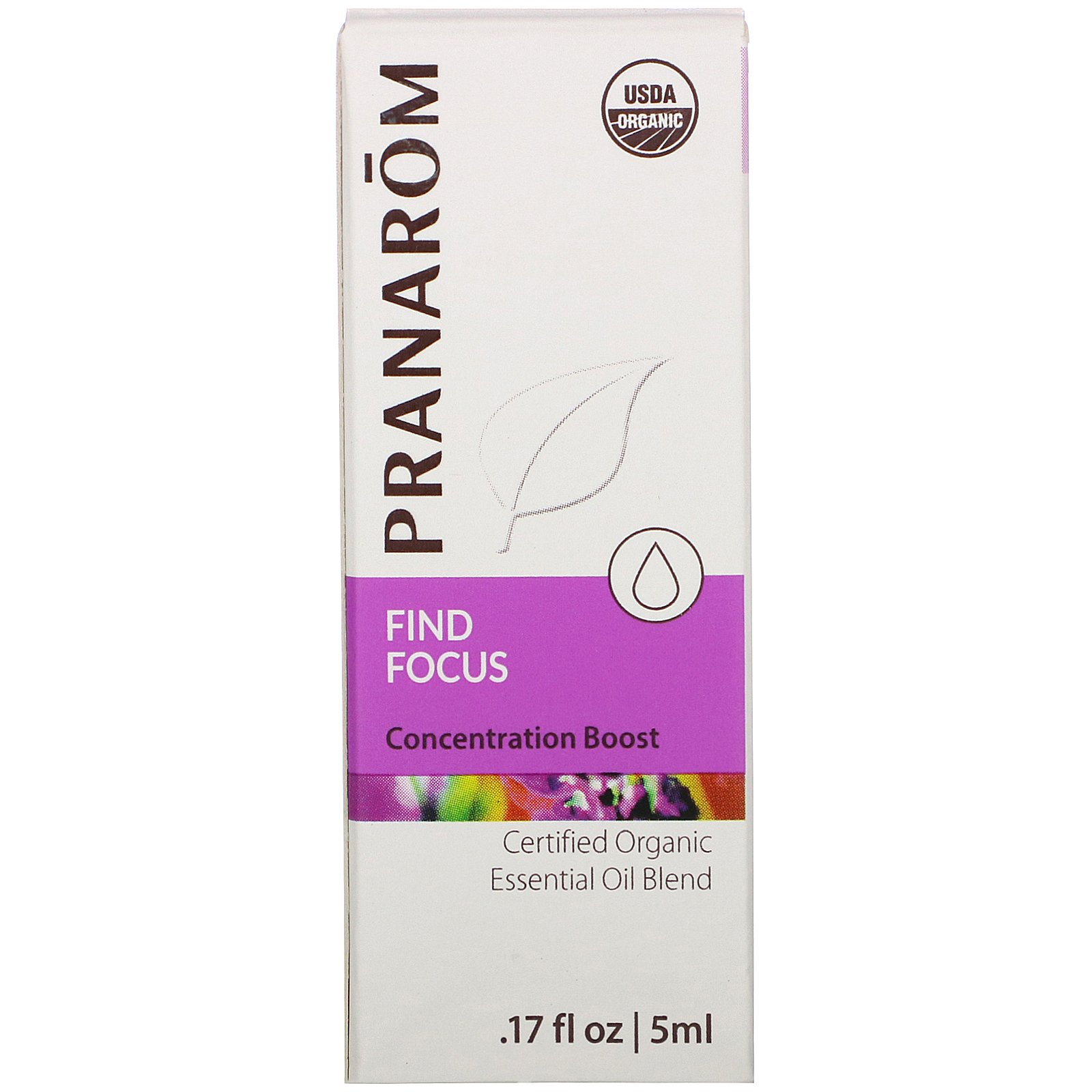Pranarom, Essential Oil, Find Focus, .17 fl oz (5 ml) - Imagem 2