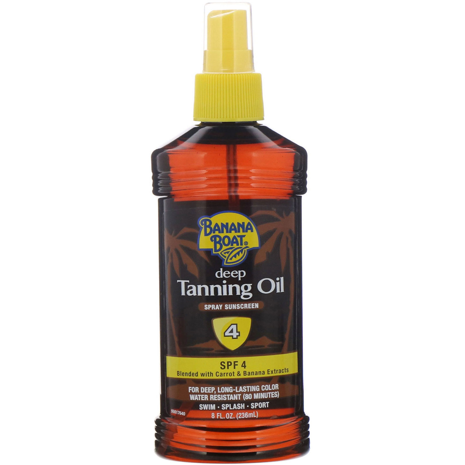 Banana Boat, Óleo bronzeador intenso, Protetor solar em spray, FPS 4, 236 ml