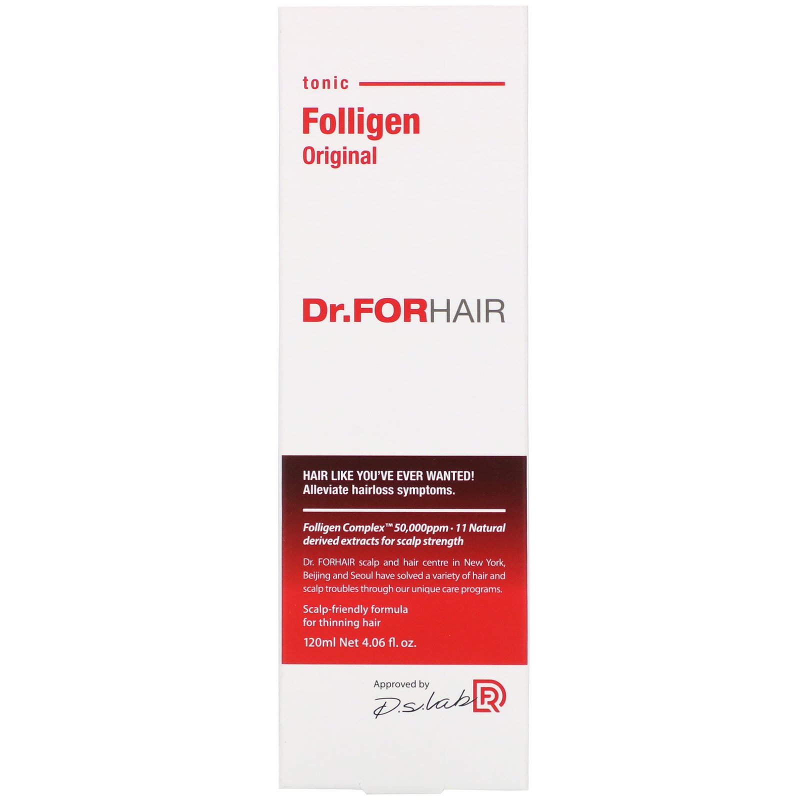 Dr.ForHair, Folligen Tonic Original, 4.06 fl oz (120 ml) - Imagem 2