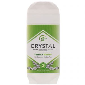 Comprar crystal body deodorant, mineral enriched deodorant invisible solid, freshly minted, 2. 5 oz (70 g) preço no brasil banho & beleza cuidados pessoais desodorante suplemento importado loja 63 online promoção -
