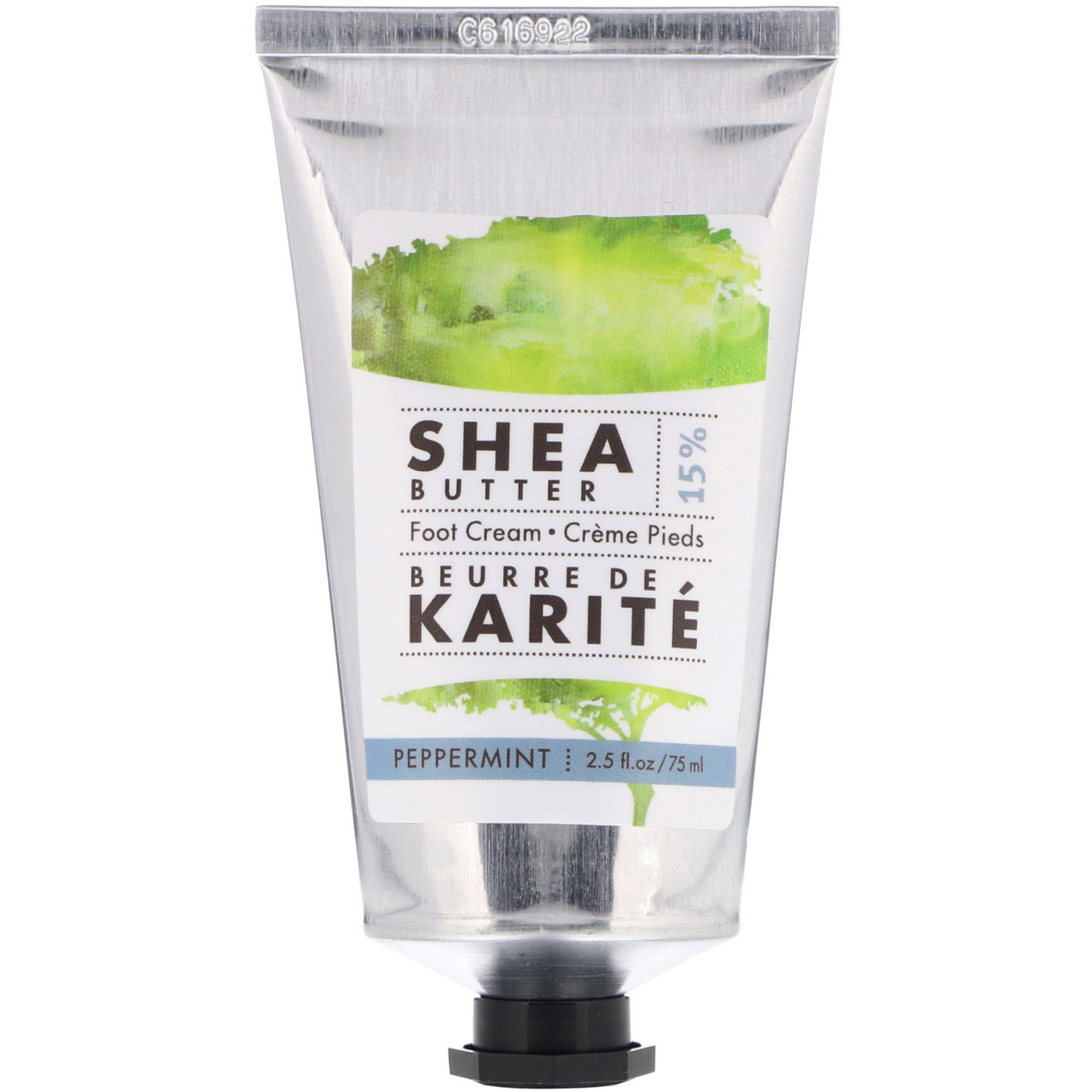 European Soaps, Pre de Provence, Shea Butter Foot Cream, Peppermint, 2.5 fl oz (75 ml) - Imagem 3
