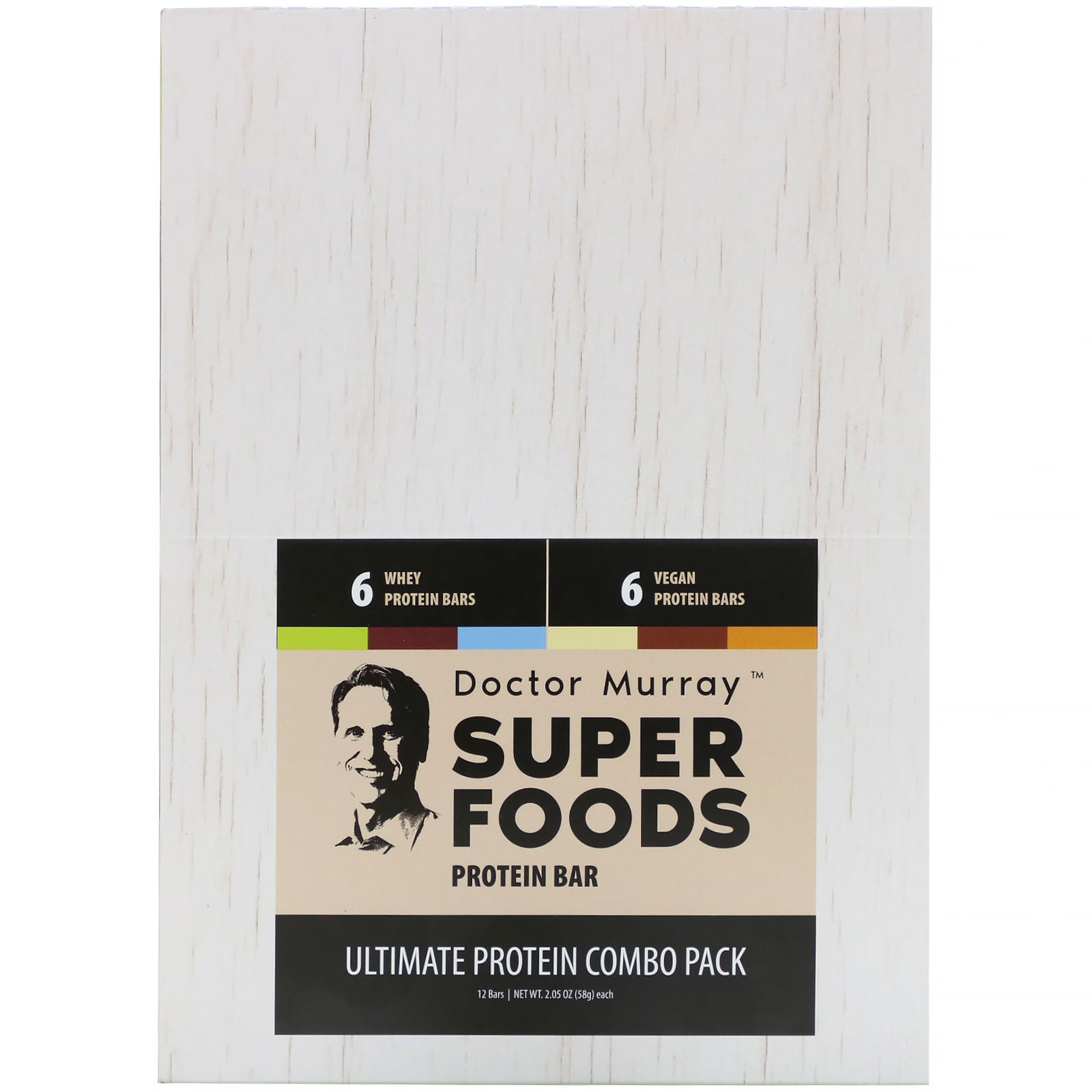 Dr. Murray's, Superfoods Protein Bars, Ultimate Protein Combo Pack, 12 Bars, 2.05 oz (58 g) Each - Imagem 2