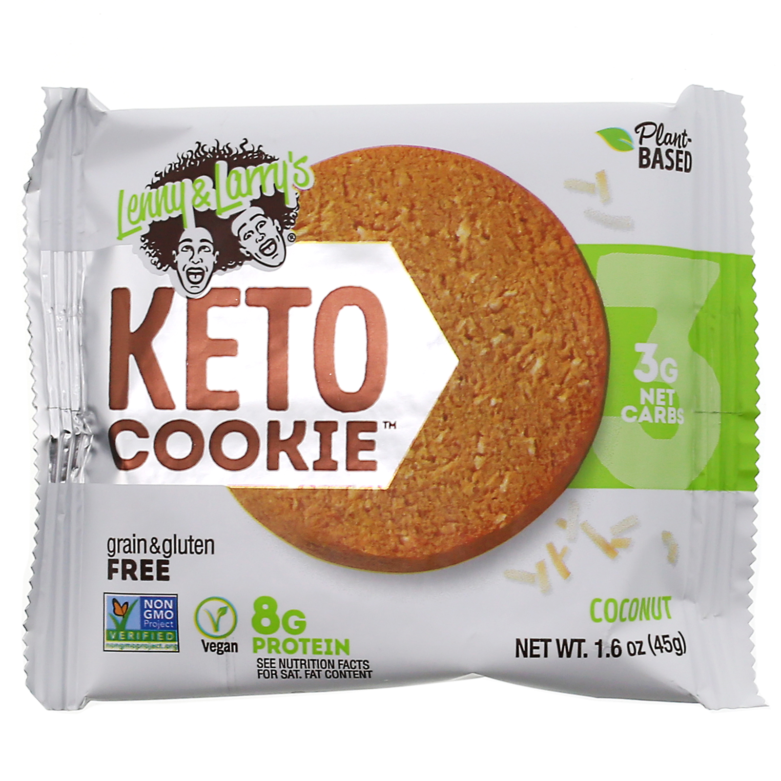 Lenny & Larry's, KETO COOKIE, Coconut, 12 Cookies, 1.6 oz (45 g) Each - Imagem 4