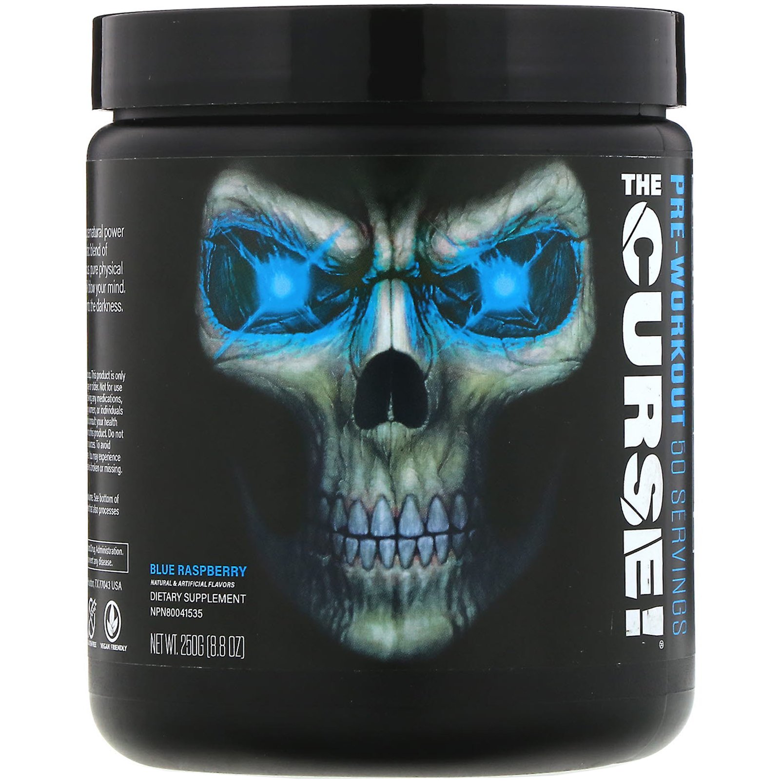 JNX Sports, The Curse, Pré-treino, Framboesa Azul, 8,8 oz (250 g)