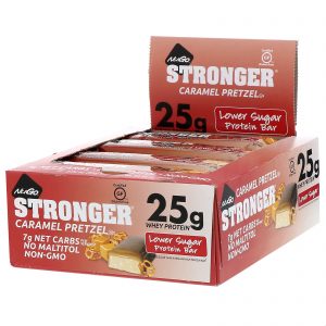 Comprar nugo nutrition, stronger, protein bar, caramel pretzel, 12 bars, 2. 82 oz (80 g) each preço no brasil barras barras de proteína suplementos de musculação suplemento importado loja 67 online promoção -