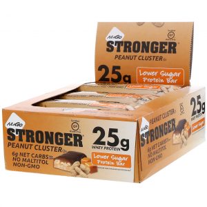 Comprar nugo nutrition, stronger, protein bar, peanut cluster, 12 bars, 2. 82 oz (80 g) each preço no brasil barras barras de proteína suplementos de musculação suplemento importado loja 253 online promoção -