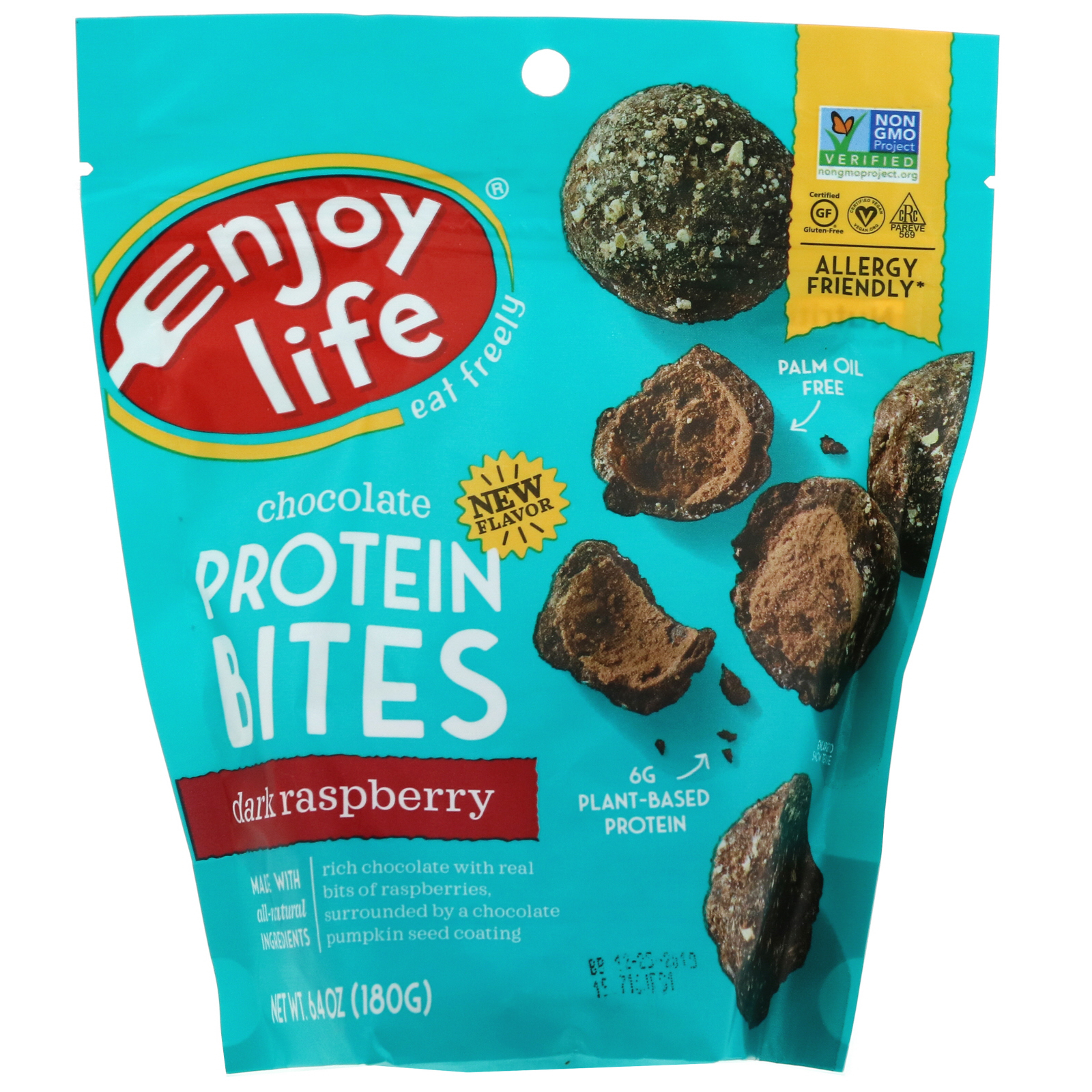 Enjoy Life Foods, Bites de Proteína de Chocolate, Framboesa Escura, 180 g (6,4 oz)