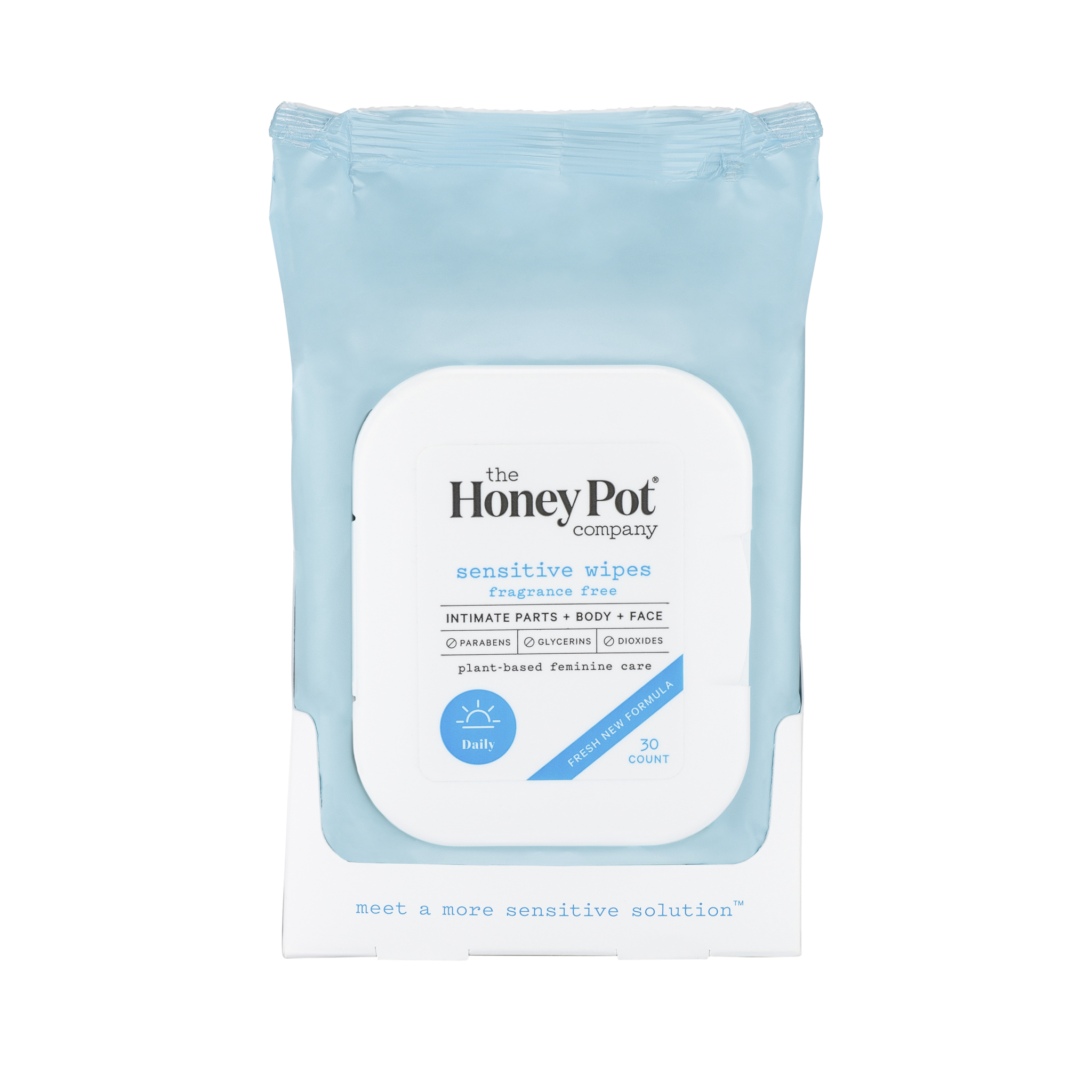 The Honey Pot Company, Sensitive Wipes, Fragrance Free, 30 Count