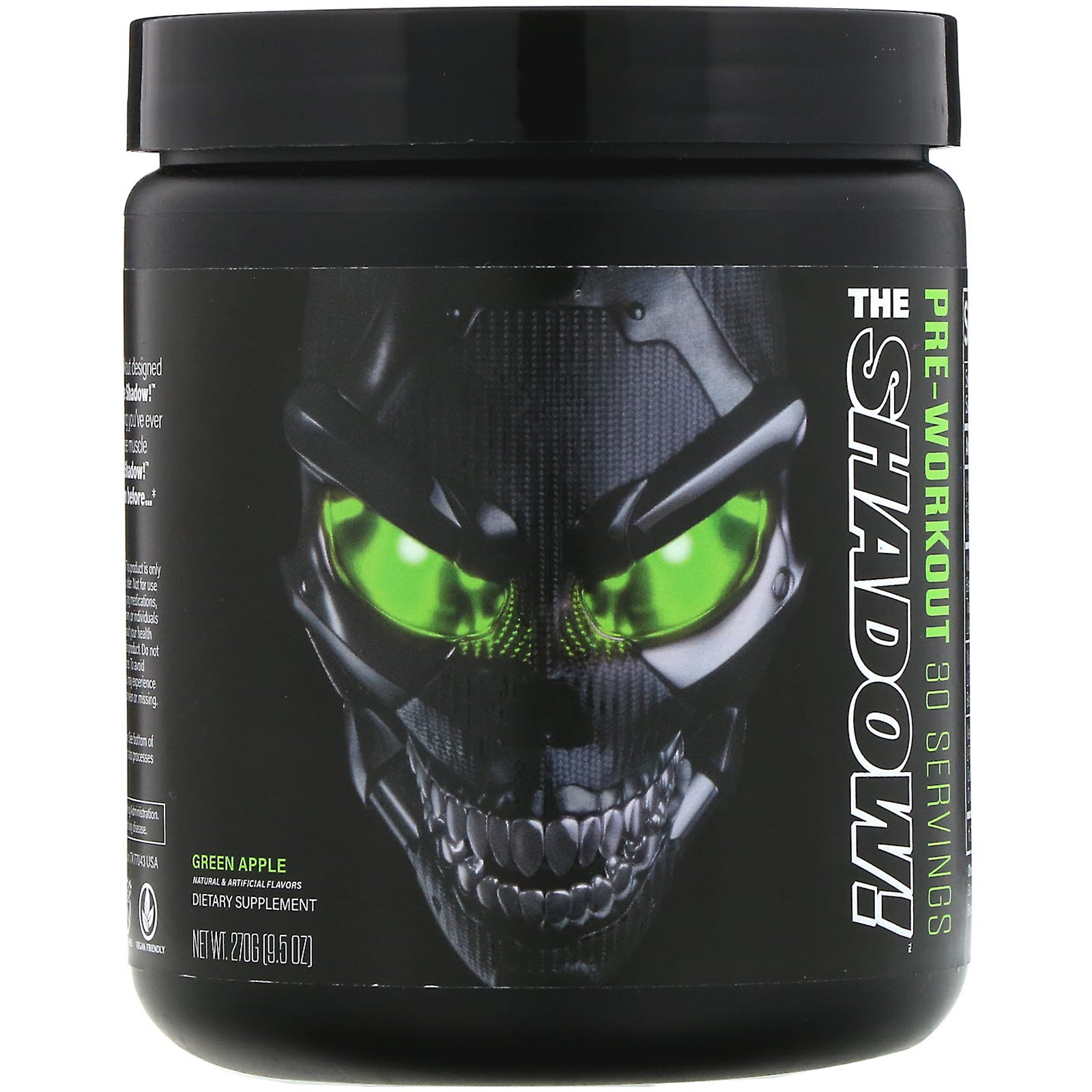 JNX Sports, The Shadow, Pré-treino, Maça Verde, 9,5 oz (270 g)
