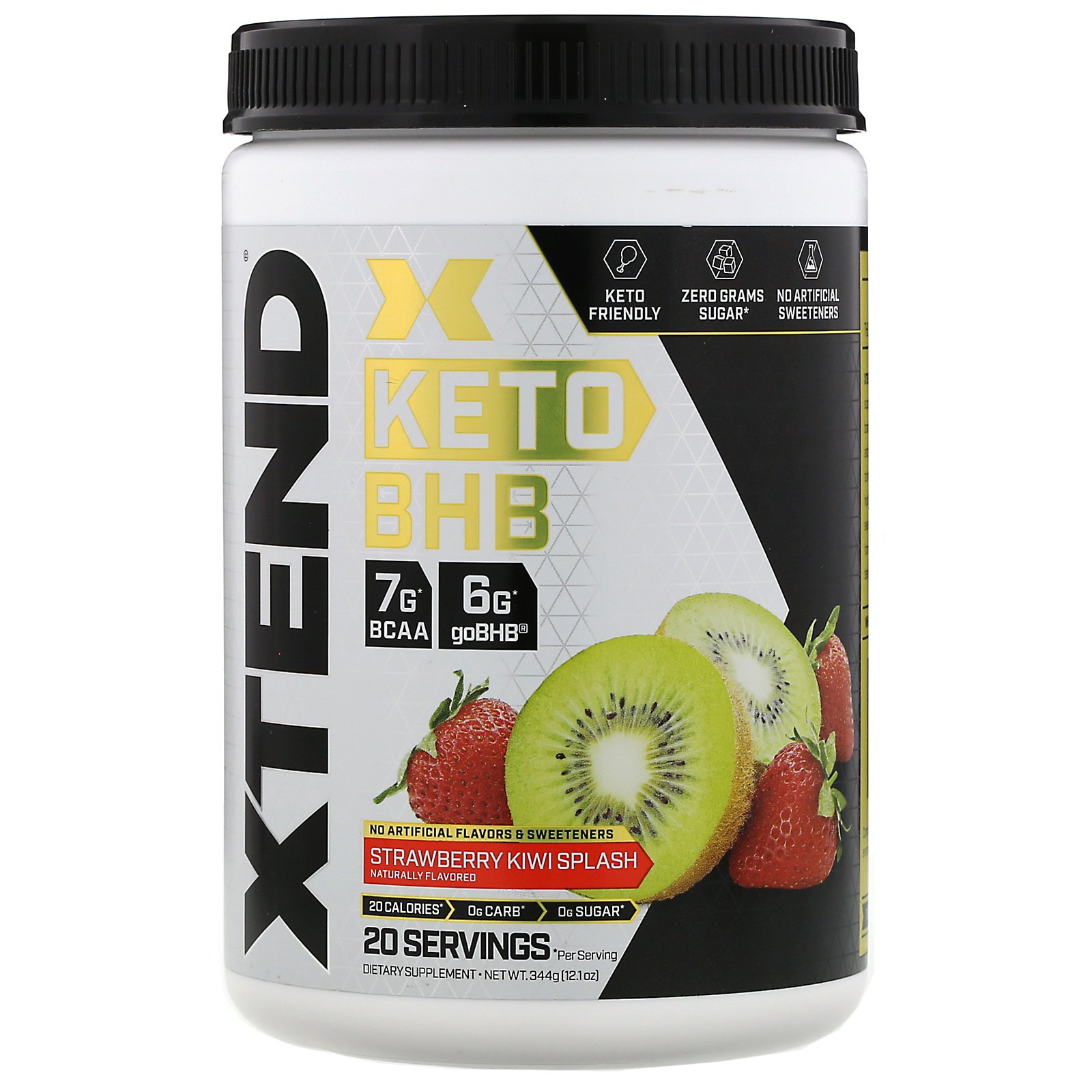 Scivation, Xtend, Keto BHB, Splash de Morango e Kiwi, 344 g (12,1 oz)