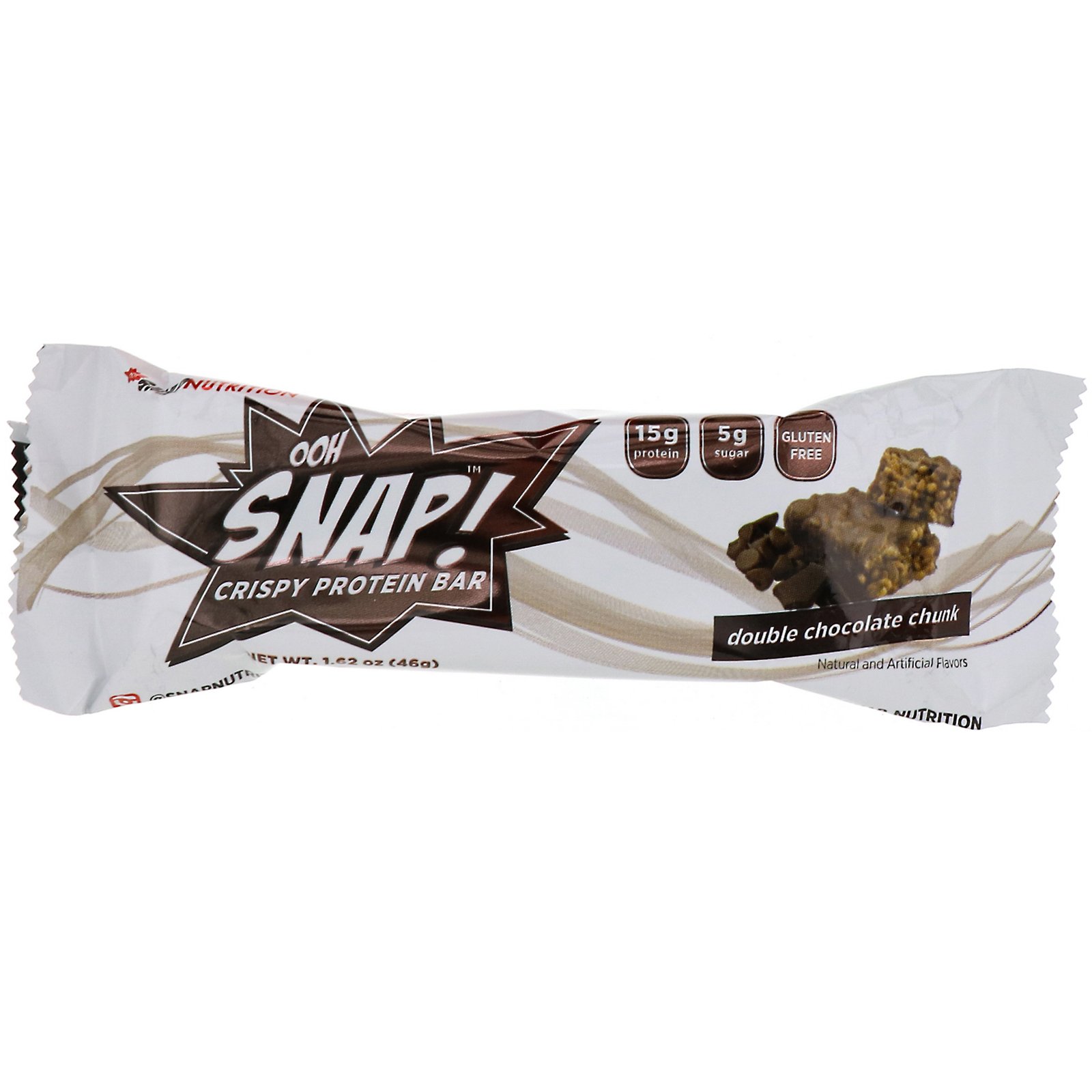 OOH Snap!, Barra de Proteína Crocante, Pedaços de Chocolate Duplo, 7 Barras, 46 g (1,62 oz) Cada - Imagem 4