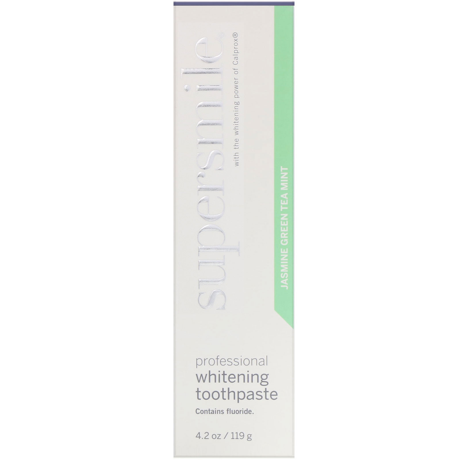 Supersmile, Creme dental clareador profissional, Jasmim, chá verde e menta, 119 g