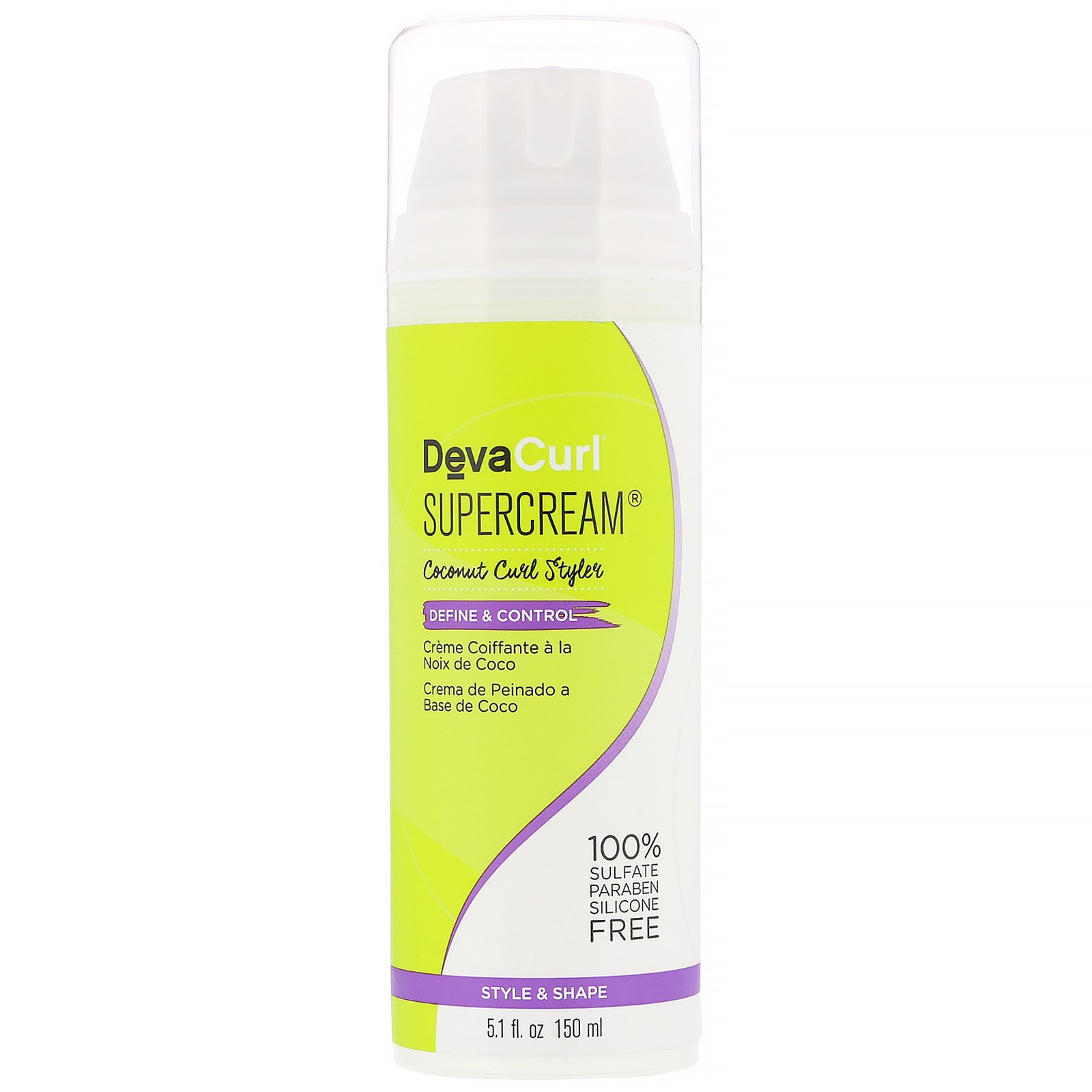 DevaCurl, SuperCream, Coco, Modelador de cachos, 150 ml