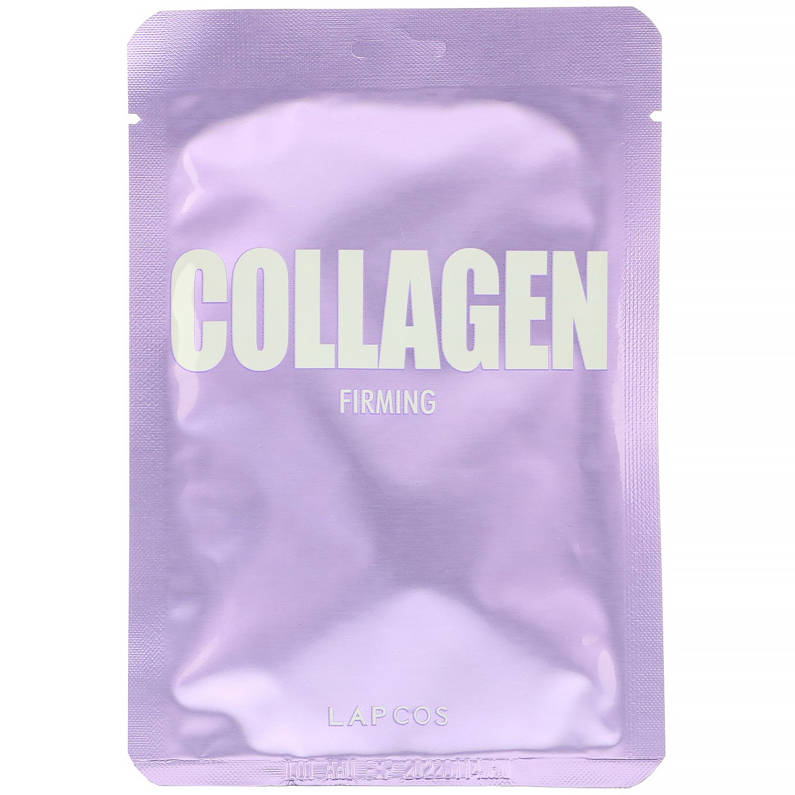 Lapcos, Máscara de Colágeno, Firmadora, 1 Unidade, 25 ml (0,84 fl oz)
