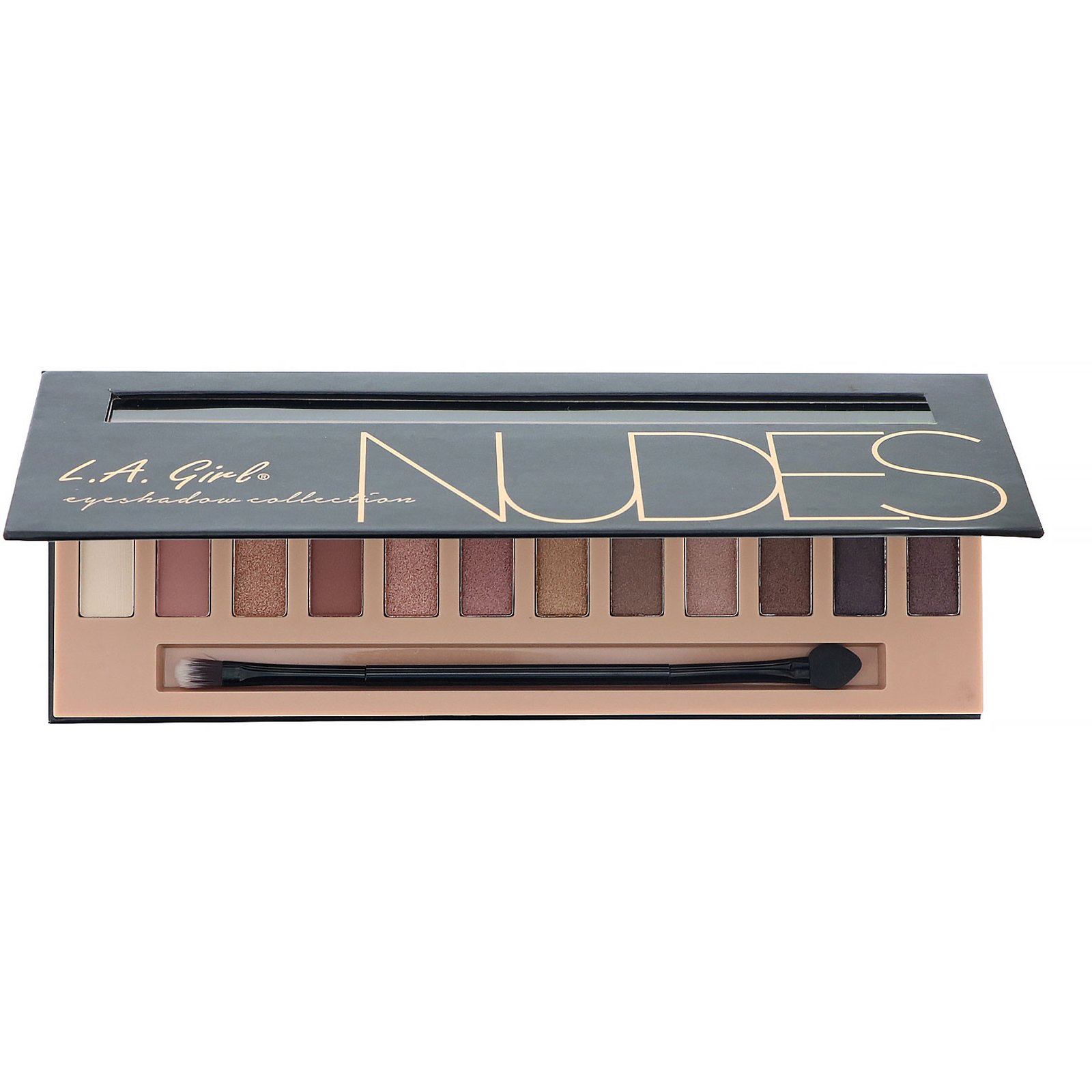 L.A. Girl, Paleta de sombra de tons nude, Beauty Brick, 12 g