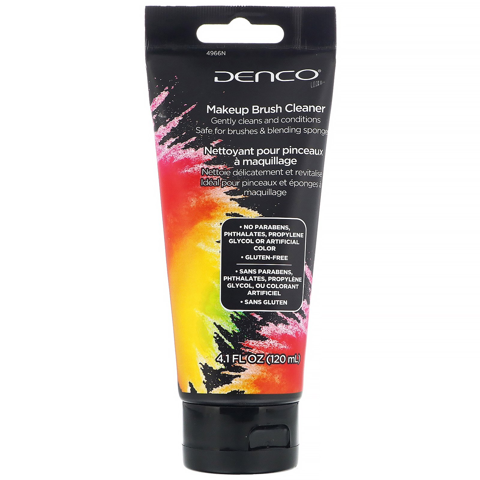 Denco, Loção de Limpeza de Pincel de Maquiagem, 120 ml (4,1 fl oz)