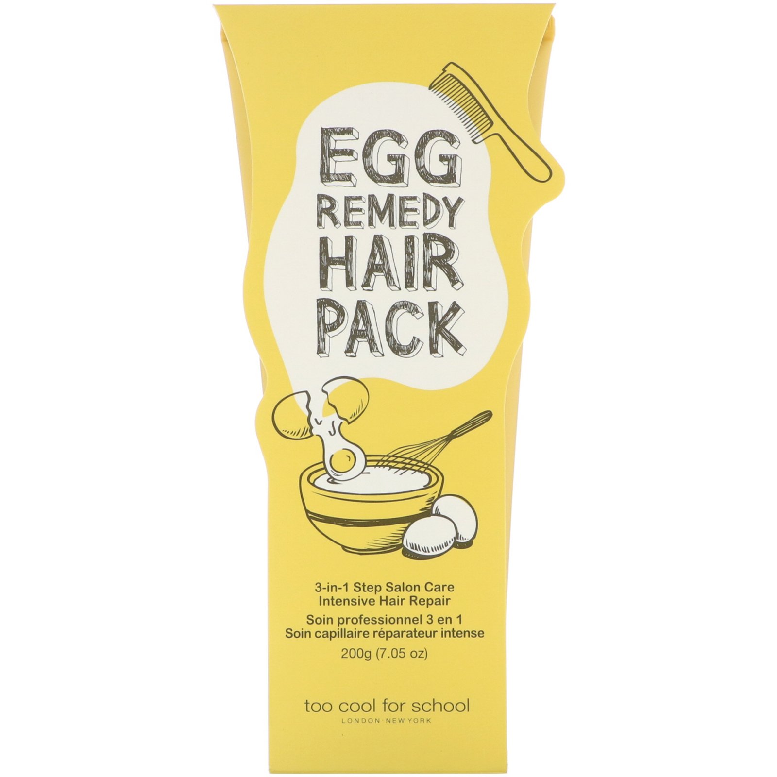 Too Cool for School, Egg Remedy Hair Pack, 7.05 oz (200 g) - Imagem 2