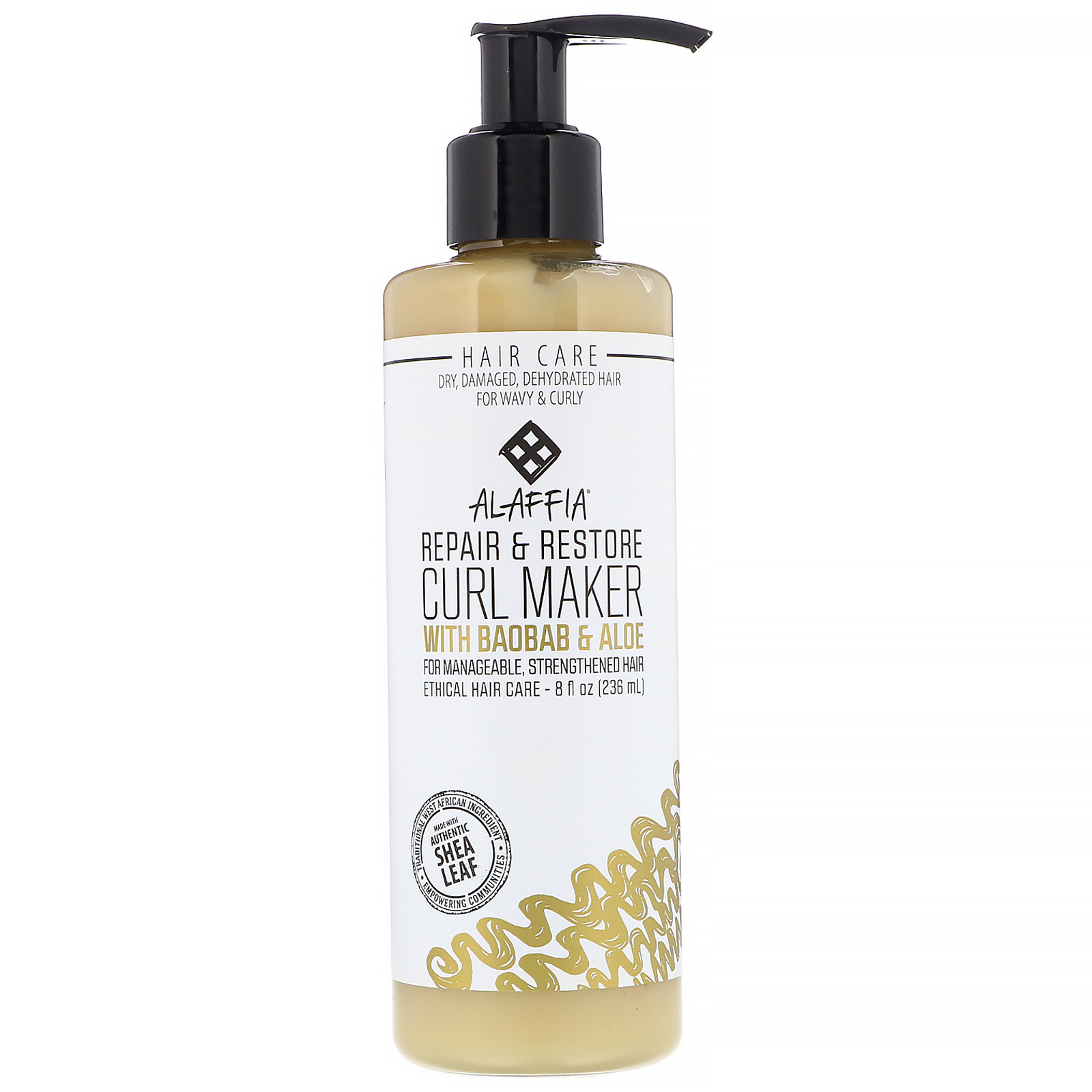 Alaffia, Repair & Restore, Ativador de Cachos com Baobá e Aloe, 236 ml (8 oz)