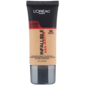 L'Oreal, Base Infallible Pro-Matte, Natural Beige 105, 30 ml