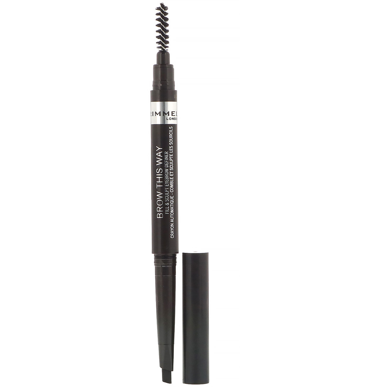 Rimmel London, Delineador de sobrancelha Brow This Way, 004 Preto leve, 0,25 g