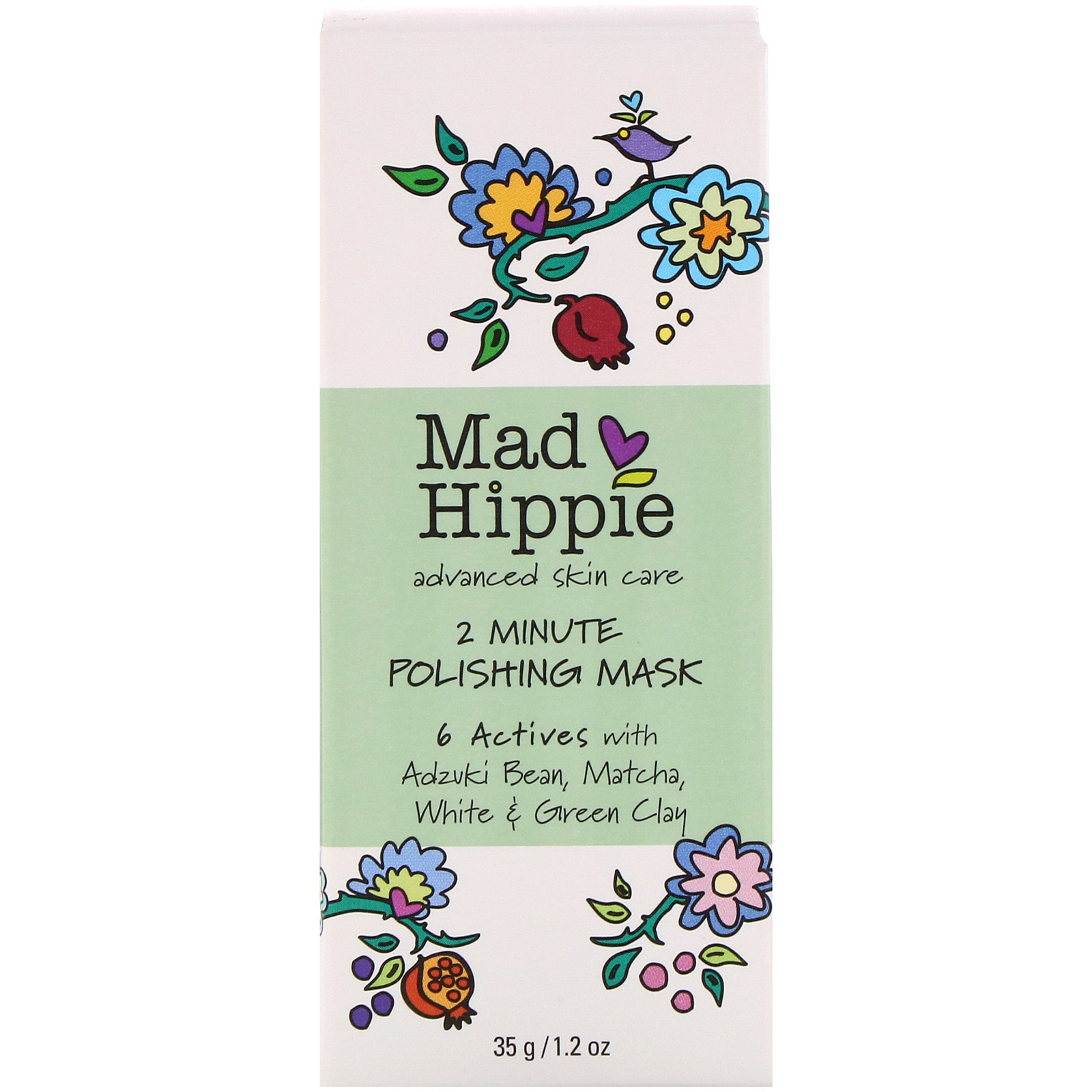 Mad Hippie Skin Care Products, Máscara Polidora de 2 Minutos, 1,2 oz (35 g)