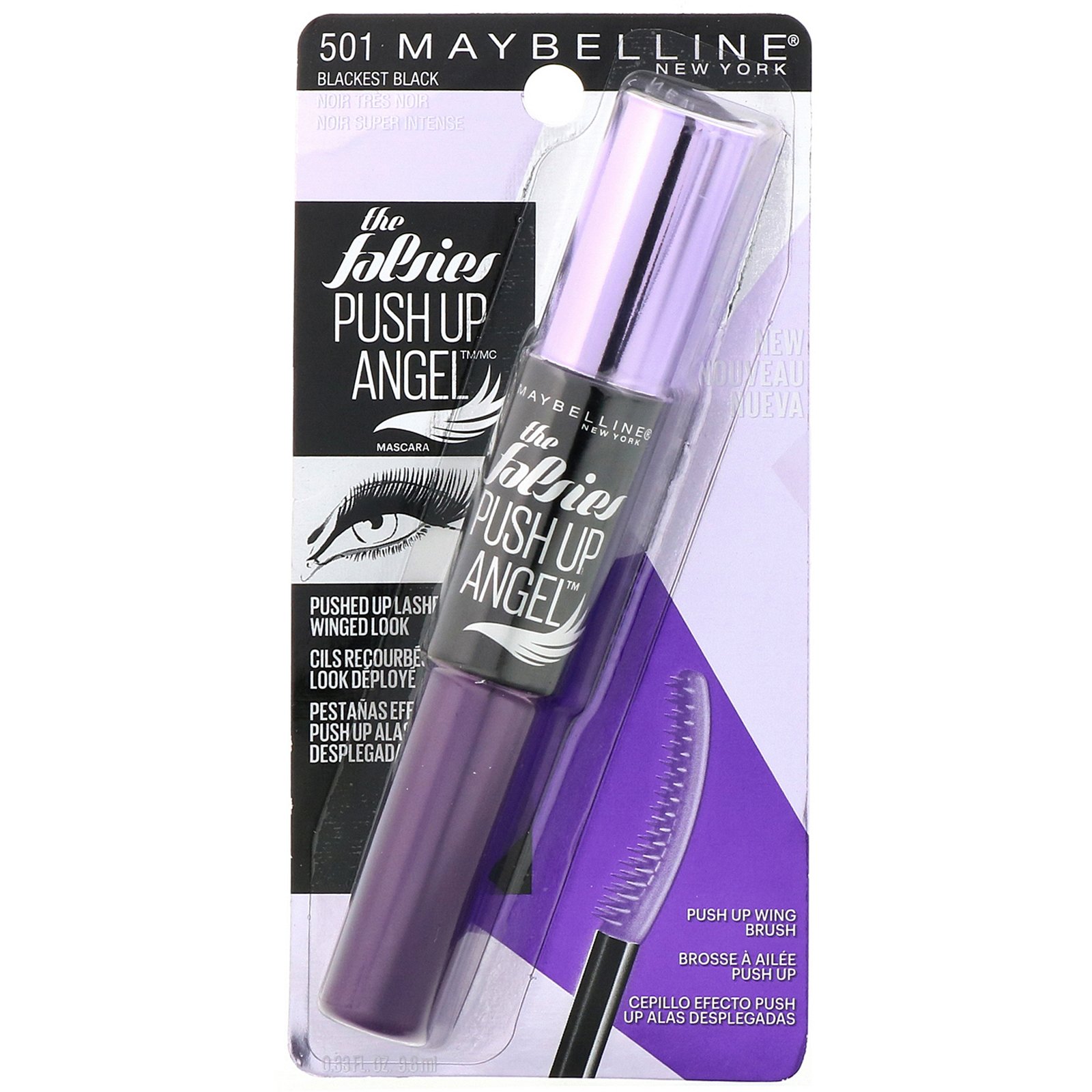 Maybelline, Máscara Push Up Angel The Falsies, Blackest Black 9,8 ml - Imagem 2