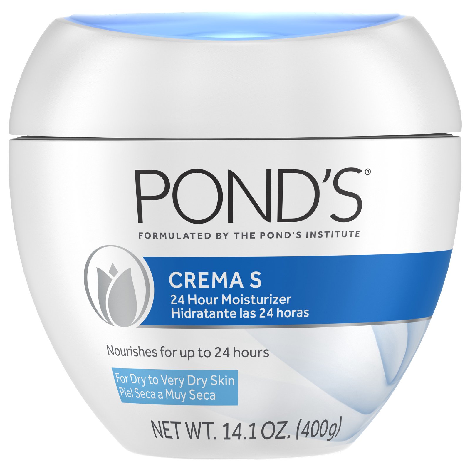Pond's, Crema S, Hidratante 24 horas, 400 g