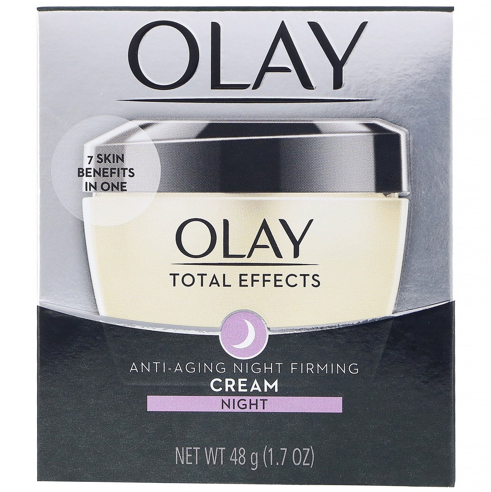 Olay, Total Effects, Creme Noturno Firmador Antienvelhecimento 7 em 1, 48 g (1,7 oz) - Imagem 2