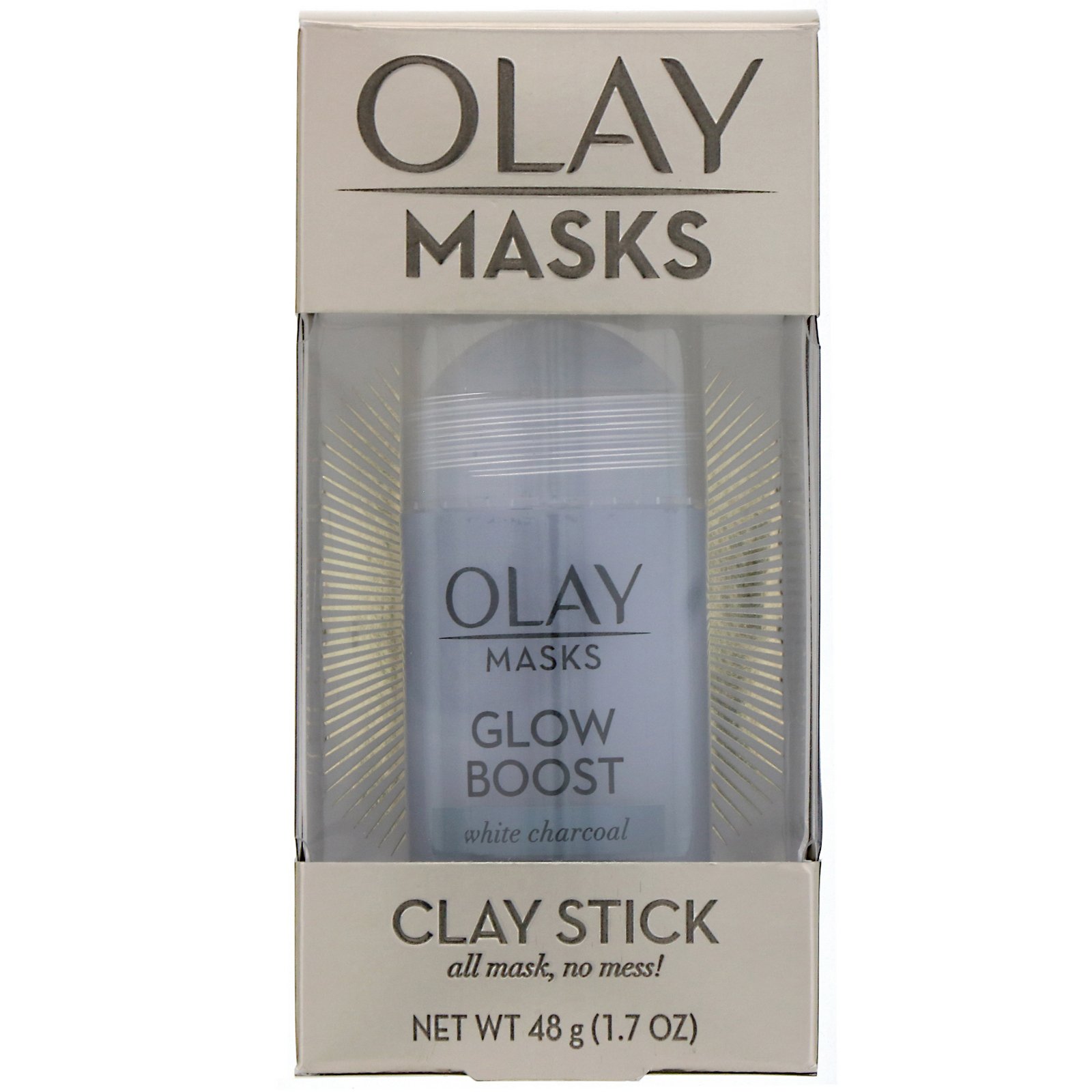 Olay, Masks, Glow Boost, Máscara de Argila com Carvão Branco em Bastão, 48 g (1,7 oz) - Imagem 2