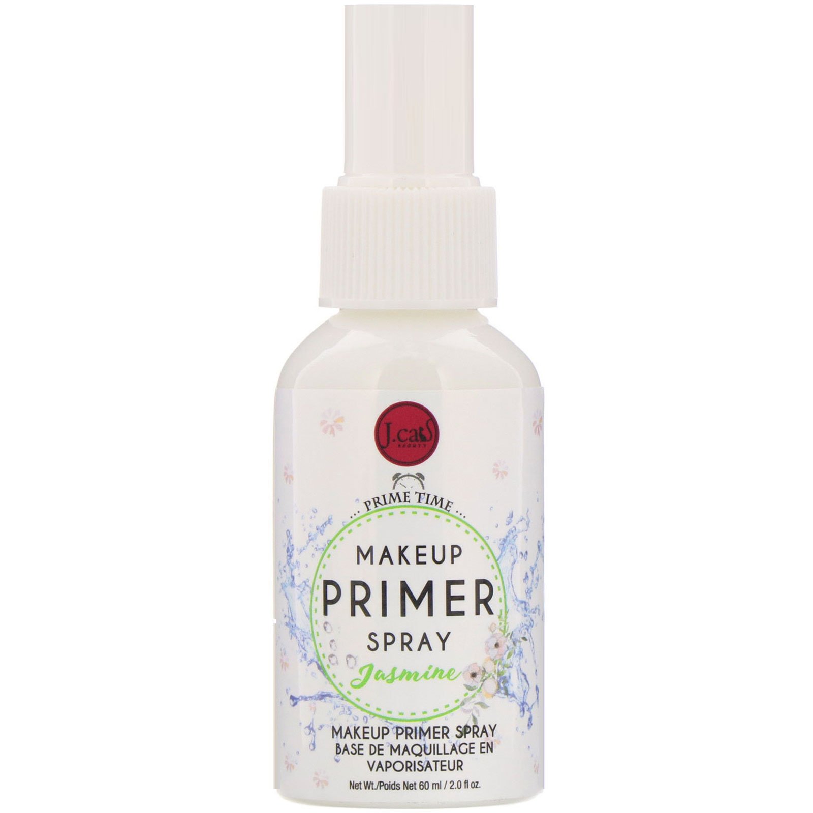 J.Cat Beauty, Primer em spray para maquiagem, PS102 Jasmim, 60 ml
