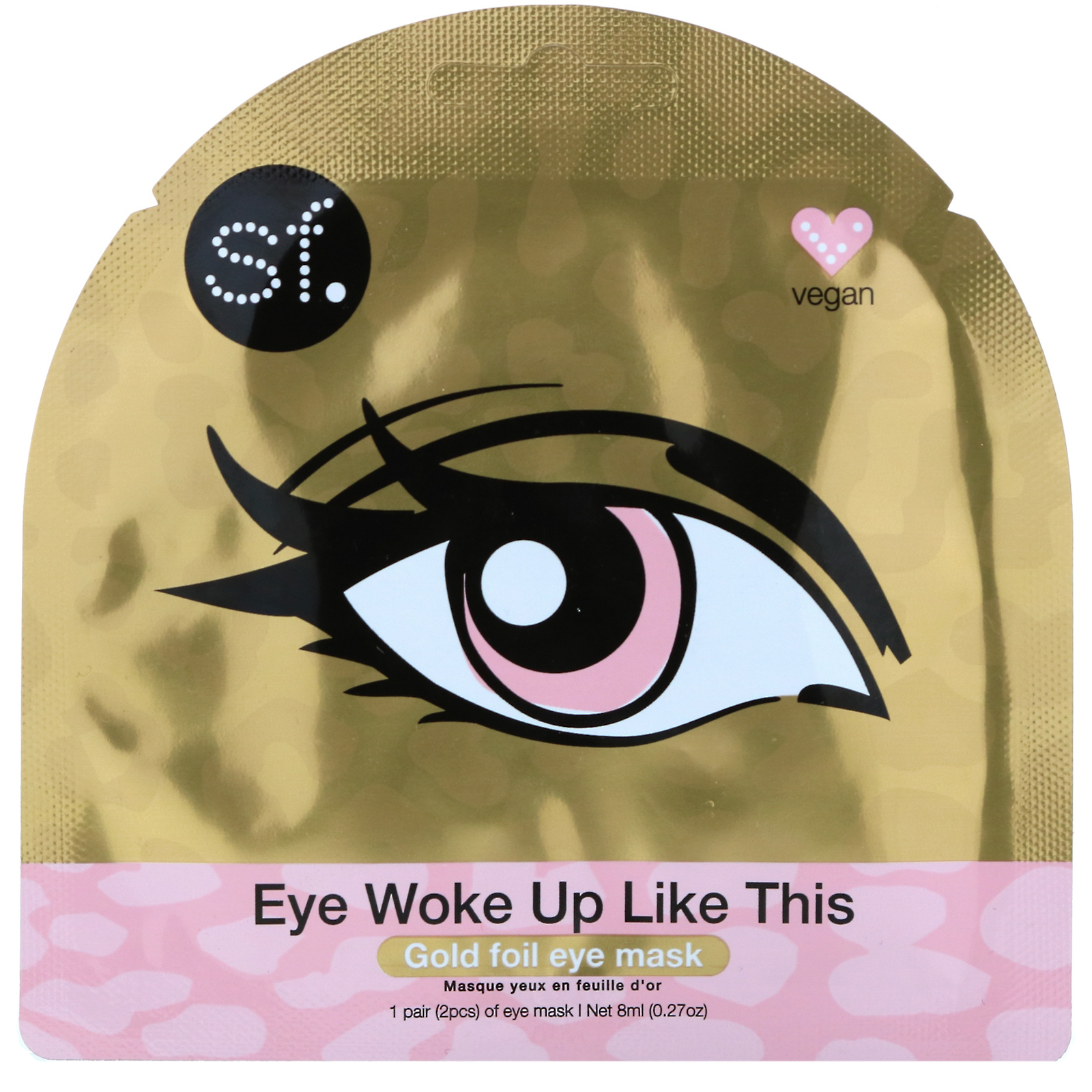 SFGlow, Máscara para os Olhos de Película Dourada, Eye Woke Up Like This, 8 ml