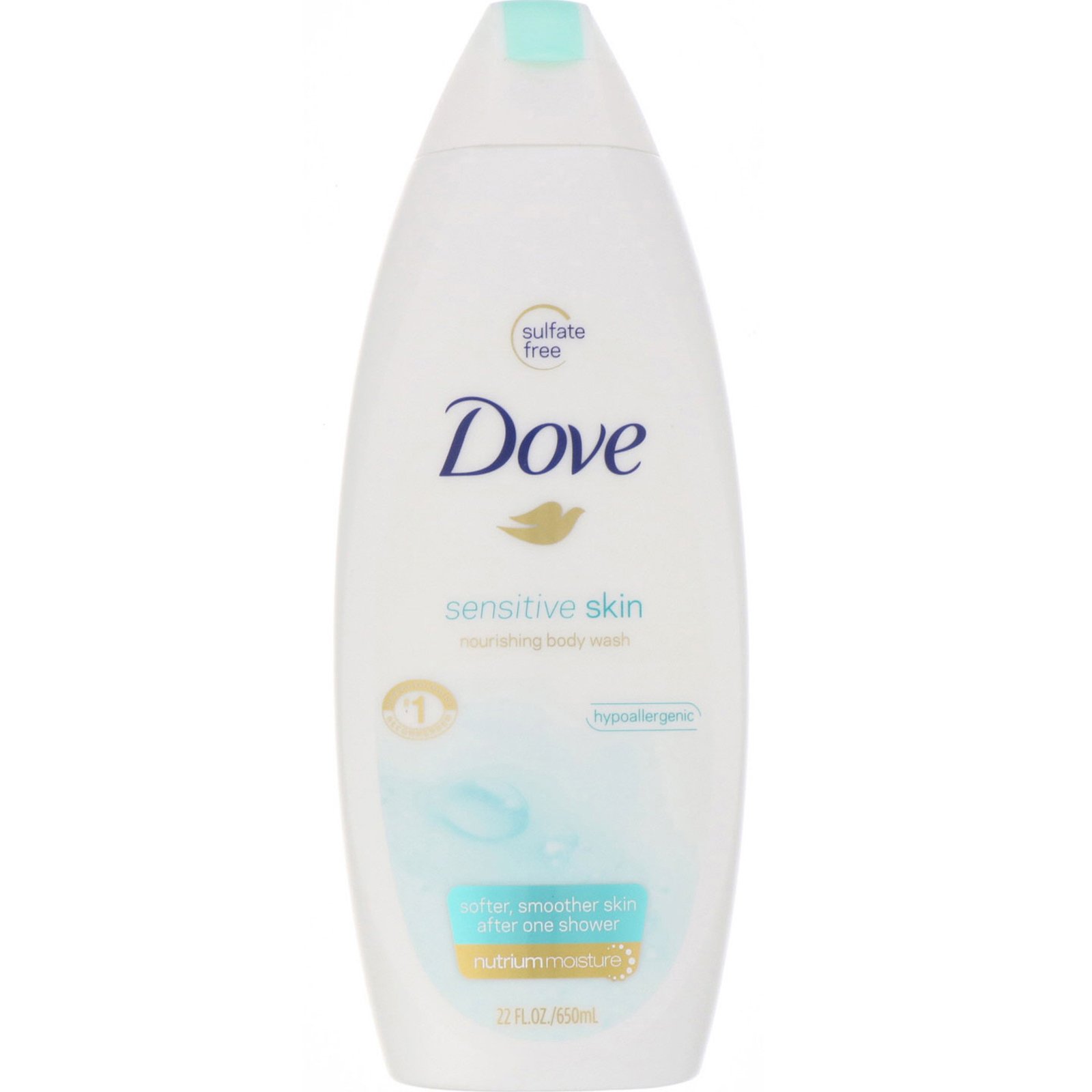 Dove, Gel corporal para peles sensíveis, 650 ml