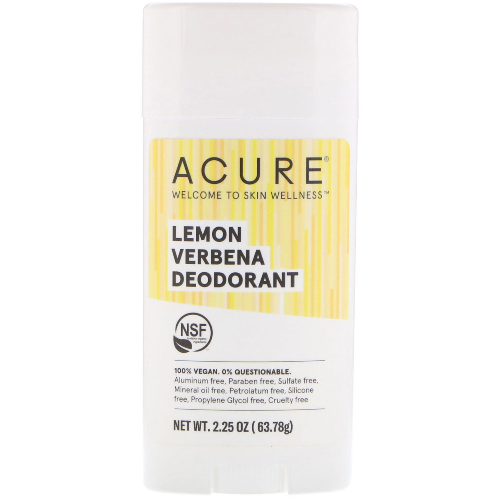 Acure, Desodorante, Limão Verbena, 63,78 g (2,25 oz)