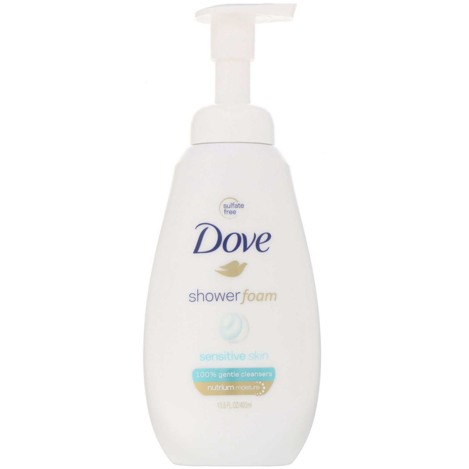 Dove, Espuma de banho, Pele sensível, 400 ml