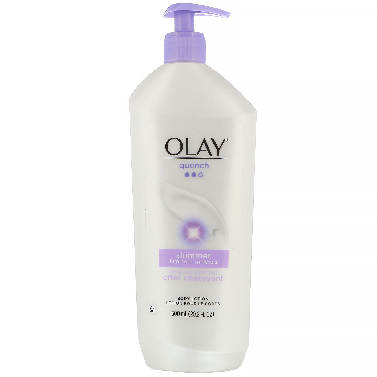 Olay, Quench, Loção para o Corpo, Efeito Cintilante, 600 ml (20,2 fl oz)