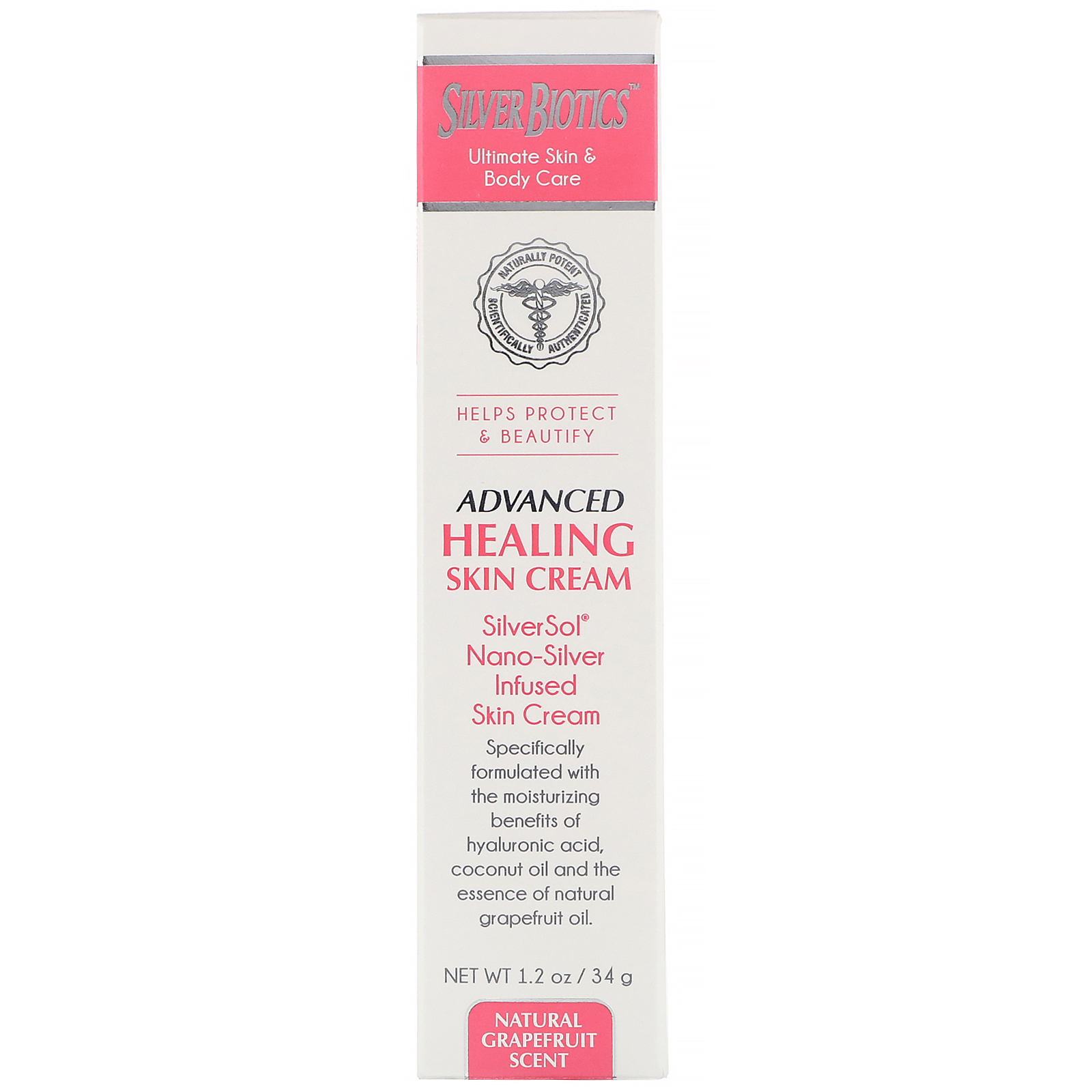 American Biotech Labs, Advanced Healing Skin Cream, Aroma Natural de Toranja, 34 g (1,2 oz)