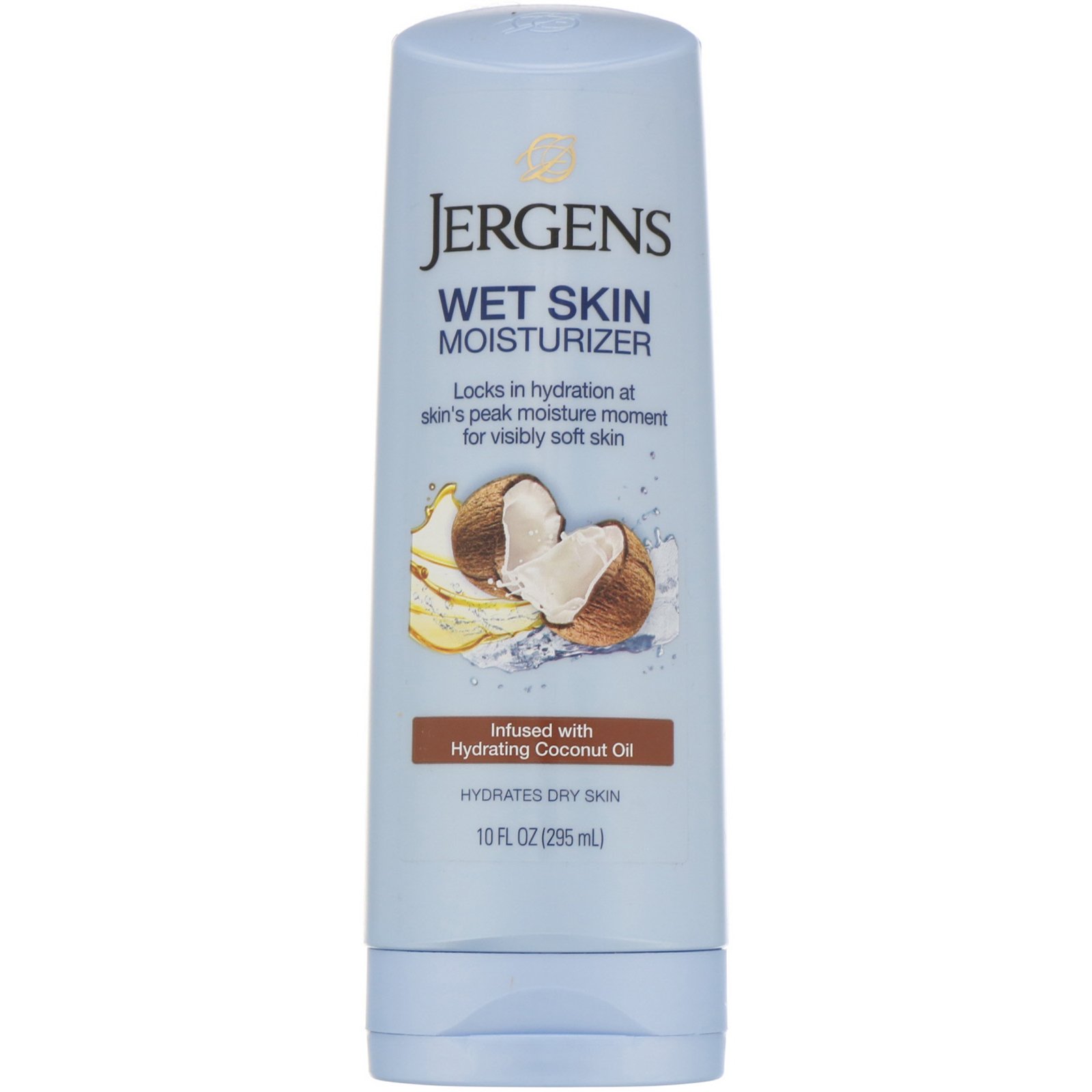 Jergens, Hidratante para pele molhada, Óleo de coco, 10 fl oz (295 ml)