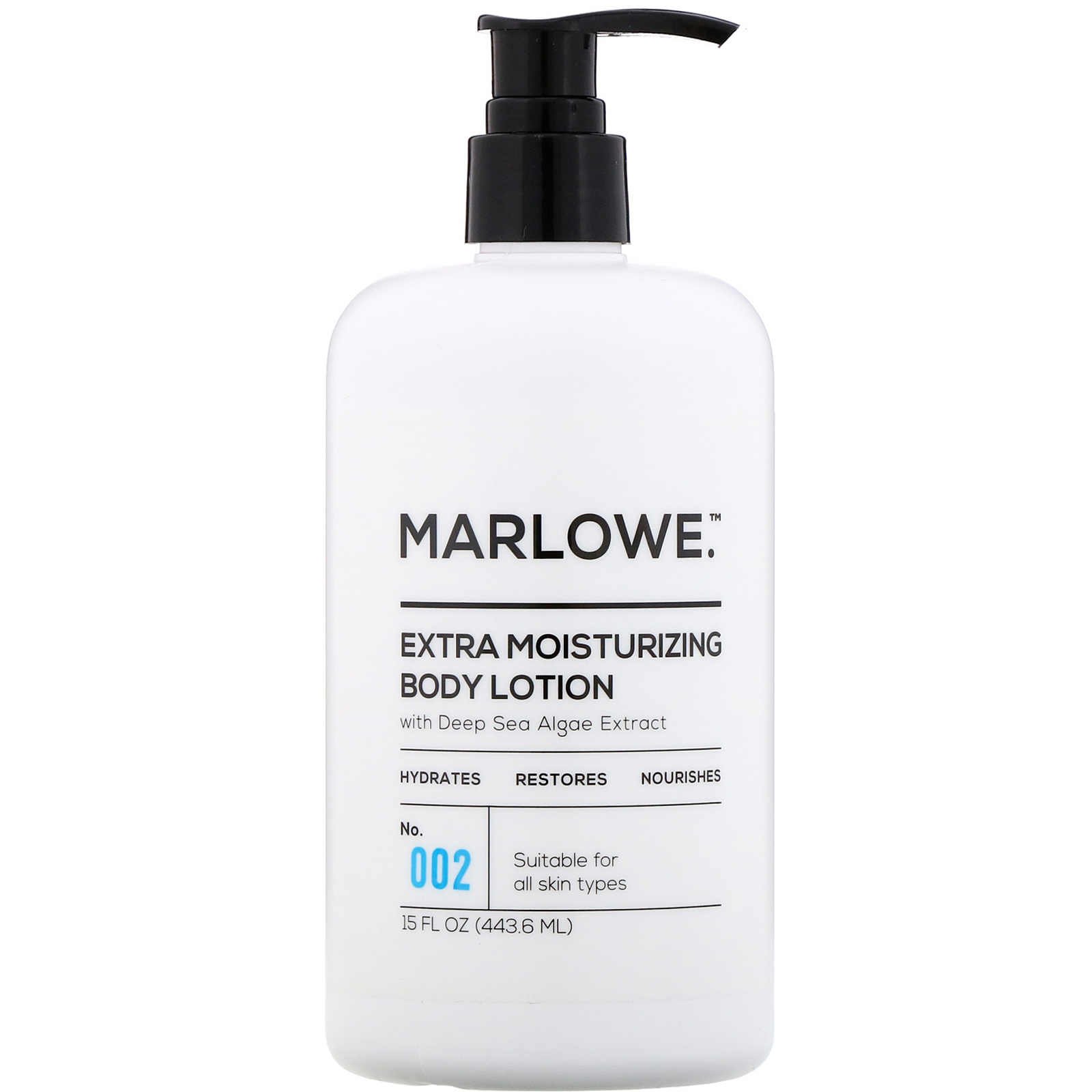 Marlowe, Loção corporal extra hidratante, No. 002, 443,6 ml
