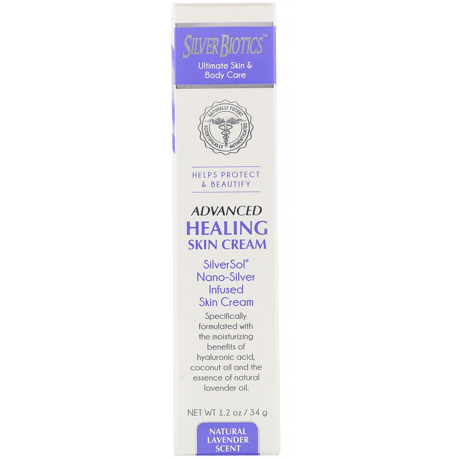 American Biotech Labs, Advanced Healing Skin Cream, Aroma Natural de Lavanda, 34 g (1,2 oz)
