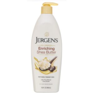 Jergens, Hidratante enriquecido com manteiga de karité, com infusão de óleo, 496 ml