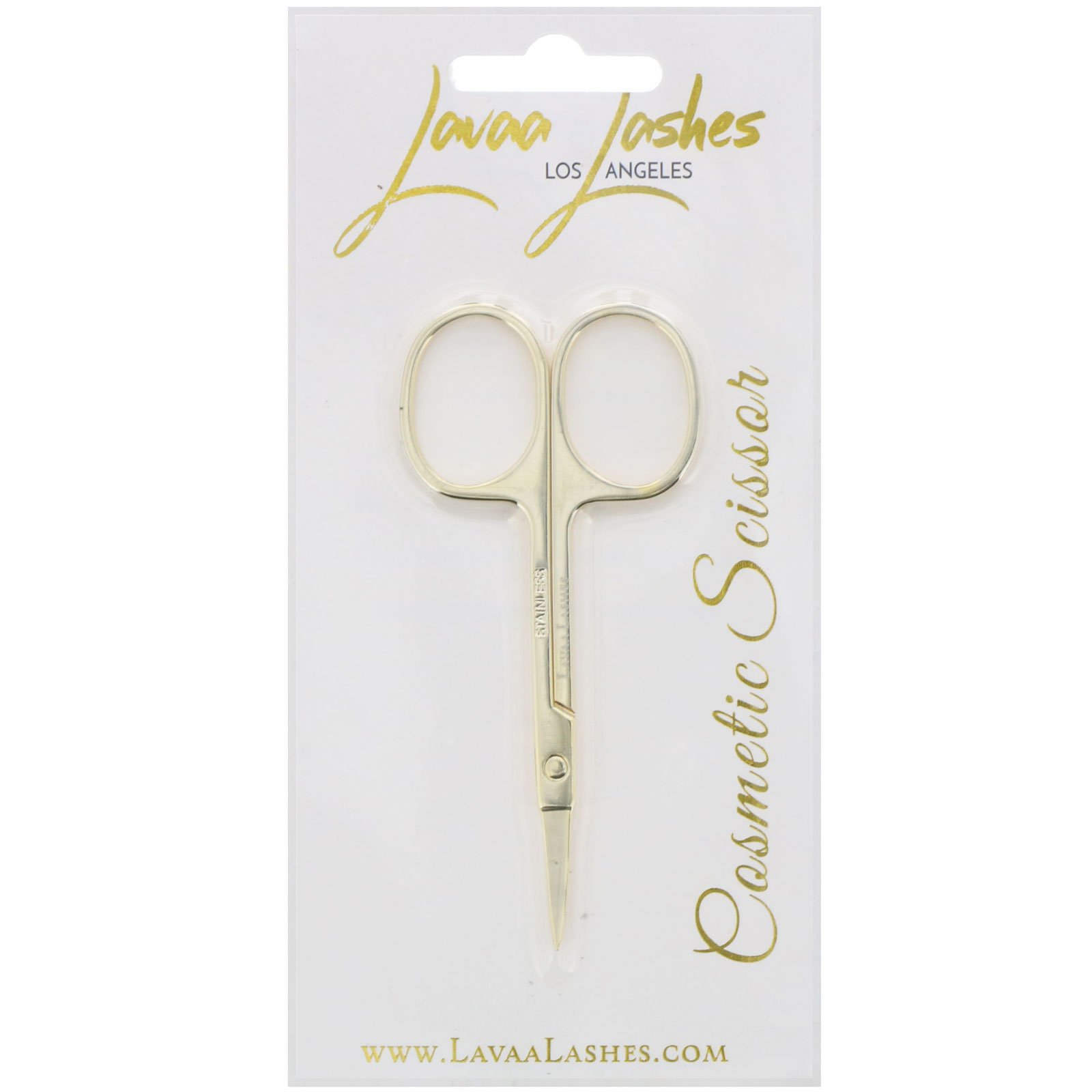 Lavaa Lashes, Tesoura cosmética, Ouro, 1 unidade - Imagem 2