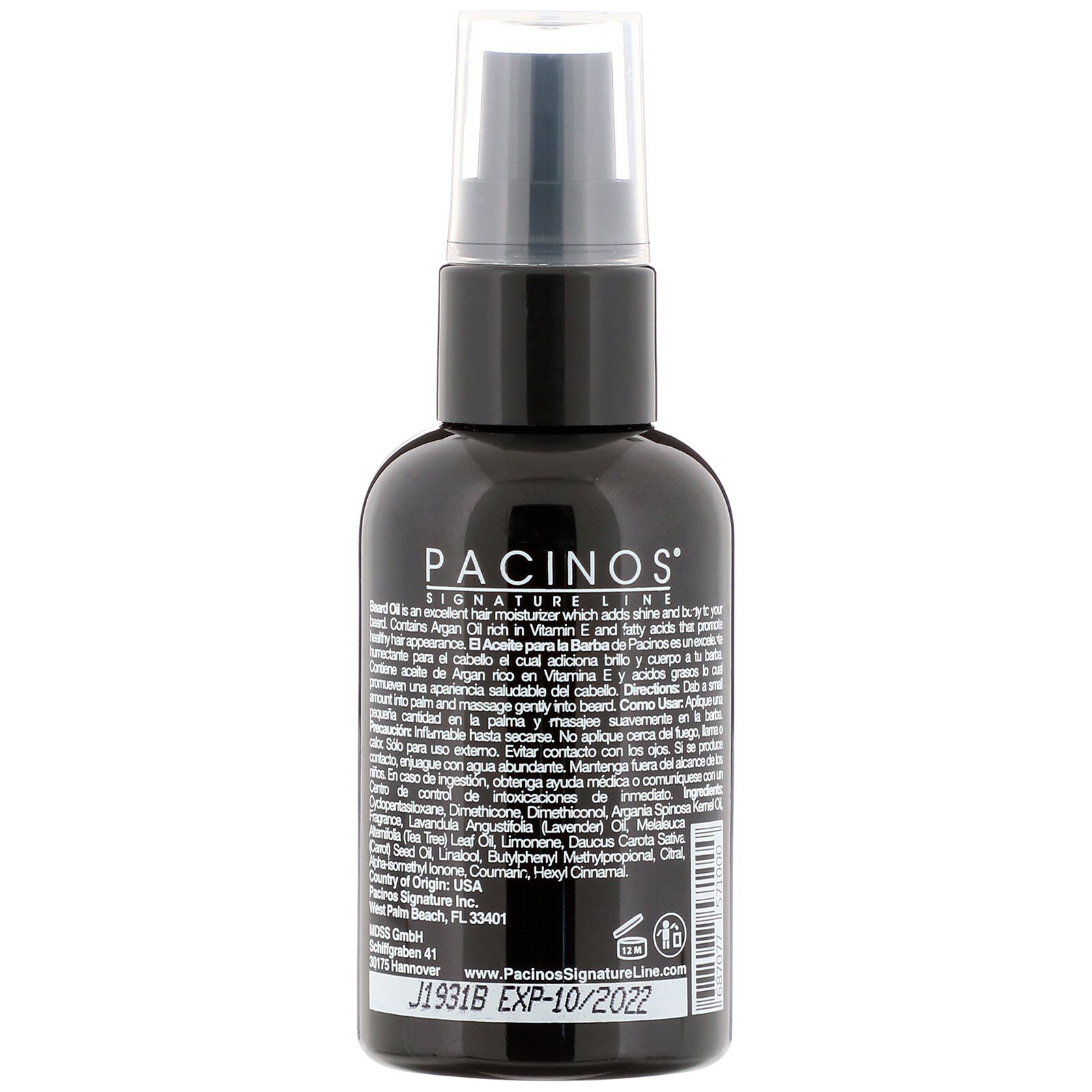 Pacinos, Beard Oil, 2 fl oz (60 ml) - Imagem 2